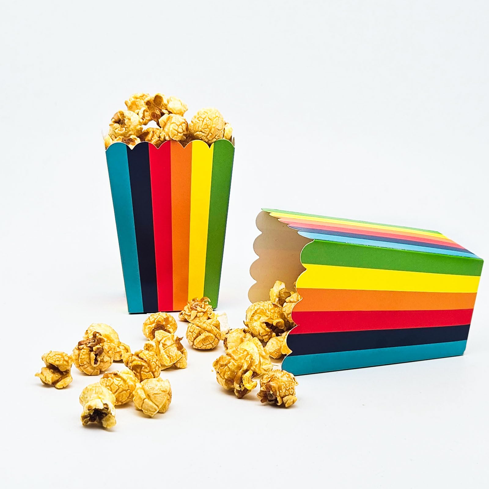 Rainbow Popcorn Boxes - Set of 36 -1