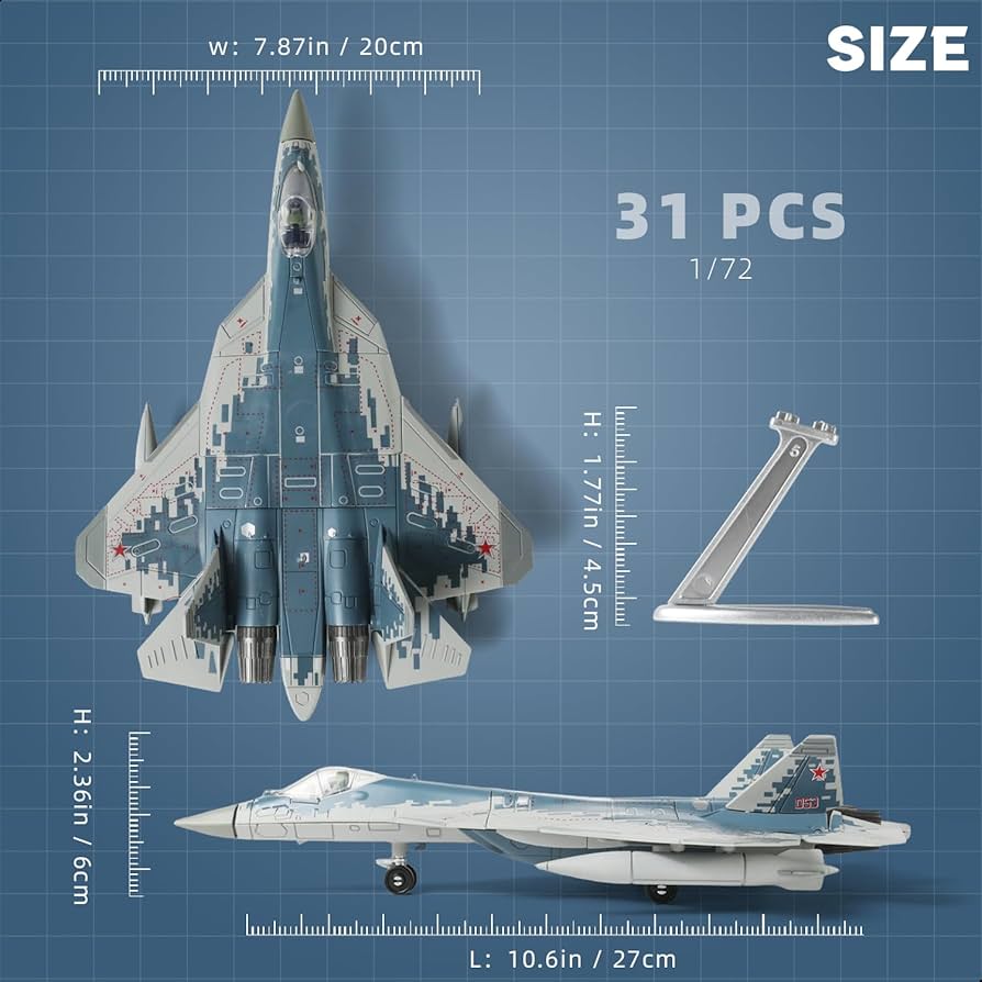 Amazon | SEBUNAS 1/72スケール Su-57S 軍用航空機玩具 クイック