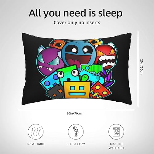 Miniatura 3 de NALCKA Geometry Anime Dash - Fundas de almohada decorativas de 20 x 30 pulgadas, funda de cojín rectangular para sala de estar, dormitorio, sofá,