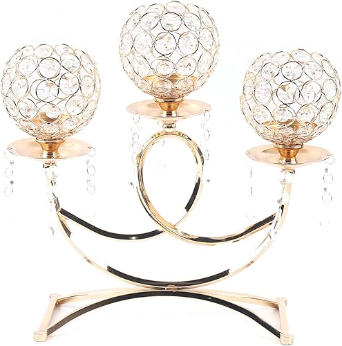 Portavelas de cristal de 3 brazos para centros de mesa, soporte de vela plateado, palillo decorativo para Navidad, boda, fiesta, decoración de mesas