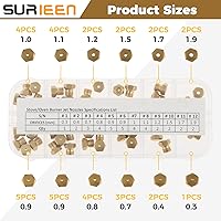 Vista 3 de Range Stove Oven Orifice Conversion Kit, Natural Gas to Propane Conversion kit, Replacement M6x0.75 mm Gas Spray Tip