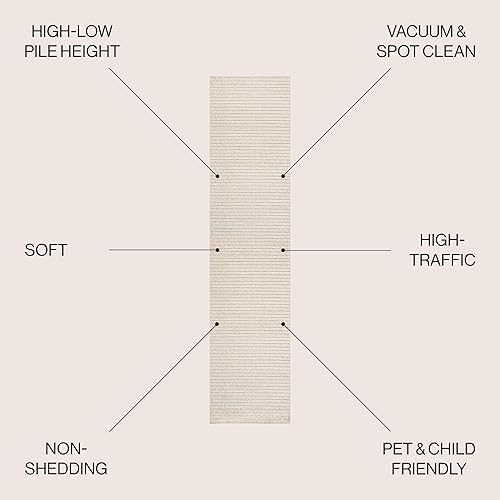 Miniatura 2 de JONATHAN Y SCN102B-28 Aarhus - Alfombra minimalista a rayas Scandi para interiores, clásica, casa de campo, casa de campo, casual, minimalista,