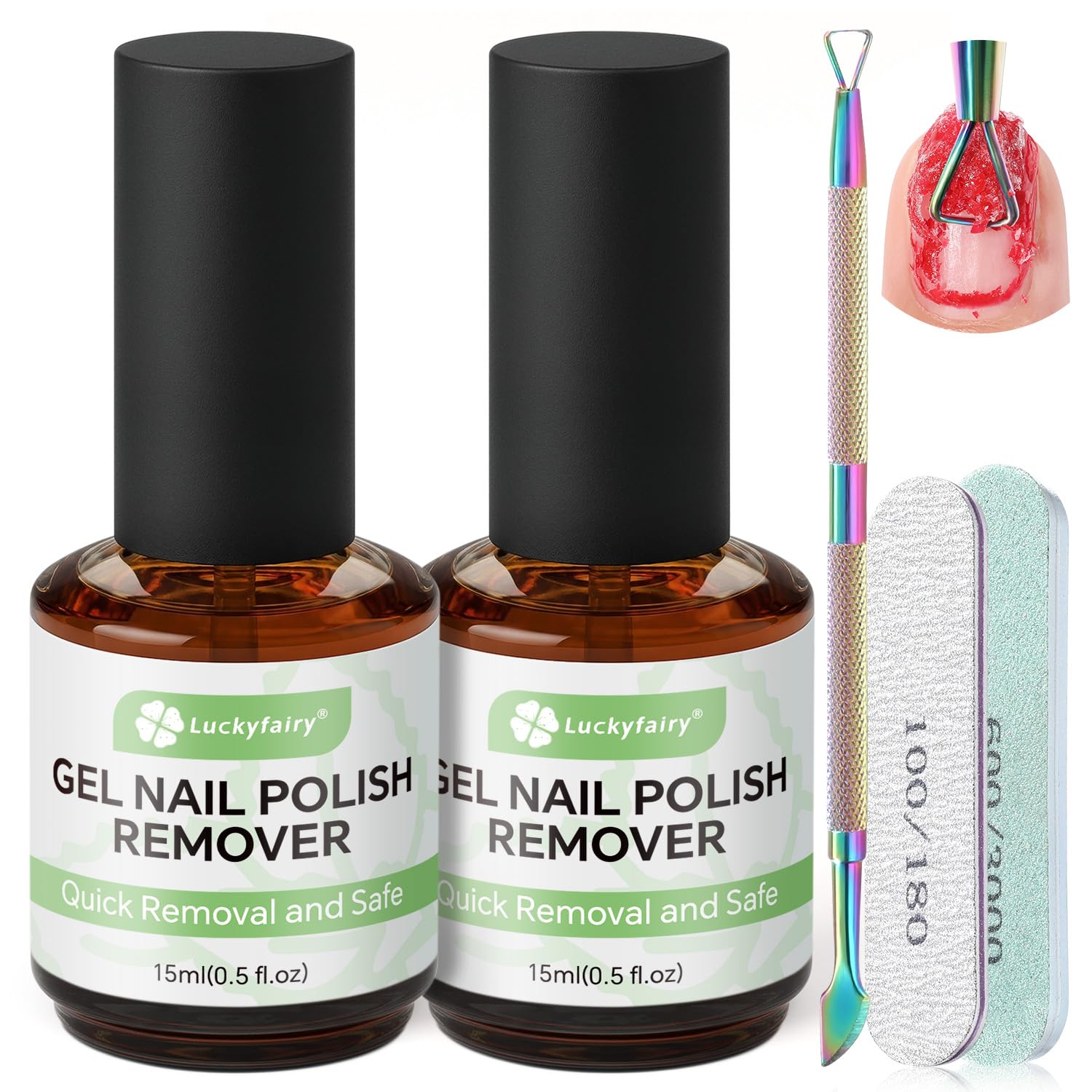 Luckyfairy Gel Nail Polish Remover Kit - Quick & Easy