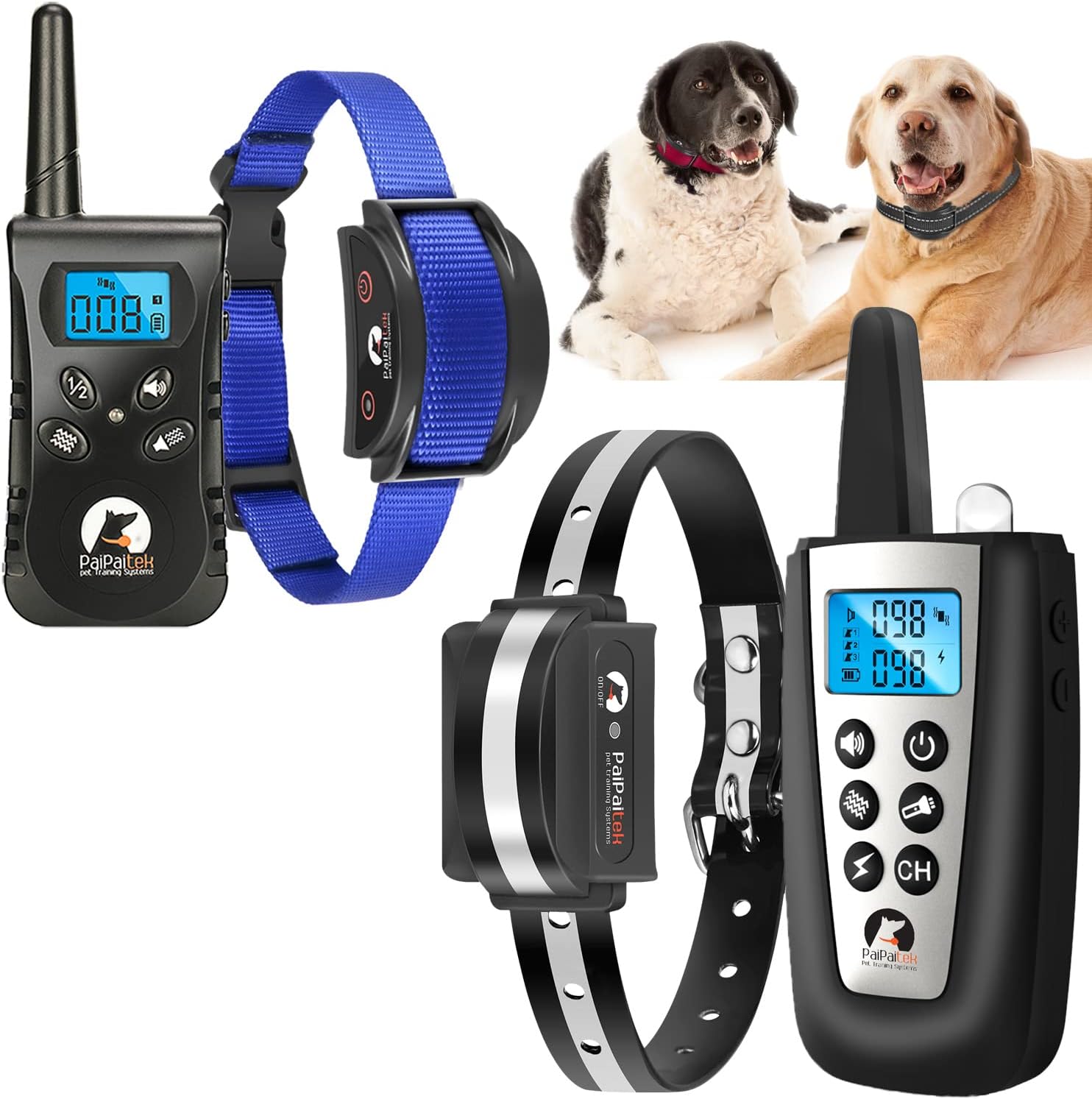 PaiPaitek Bark Collar with Remote, Automatic Bark and