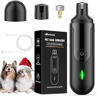 Pet Nail Grinder, Quiet and Low-Vibration Dog Nail Trimmers for Large Dogs, Medium, Small Dogs Cats Pets Black
