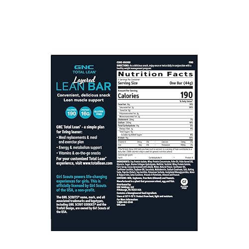 Miniatura 40 de GNC Total Lean Layered Lean Bar Satisfacción del hambre - Barra de aperitivos alta en proteínas Mousse de chocolate batido - 9 barras