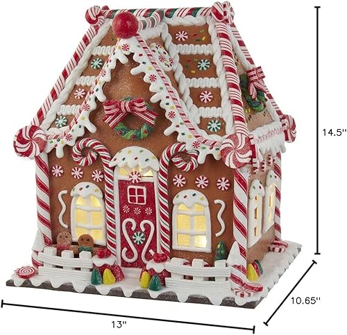 Miniatura 9 de Kurt S. Adler 13-Inch Battery-Operated Gingerbread House with LED Light and Timer