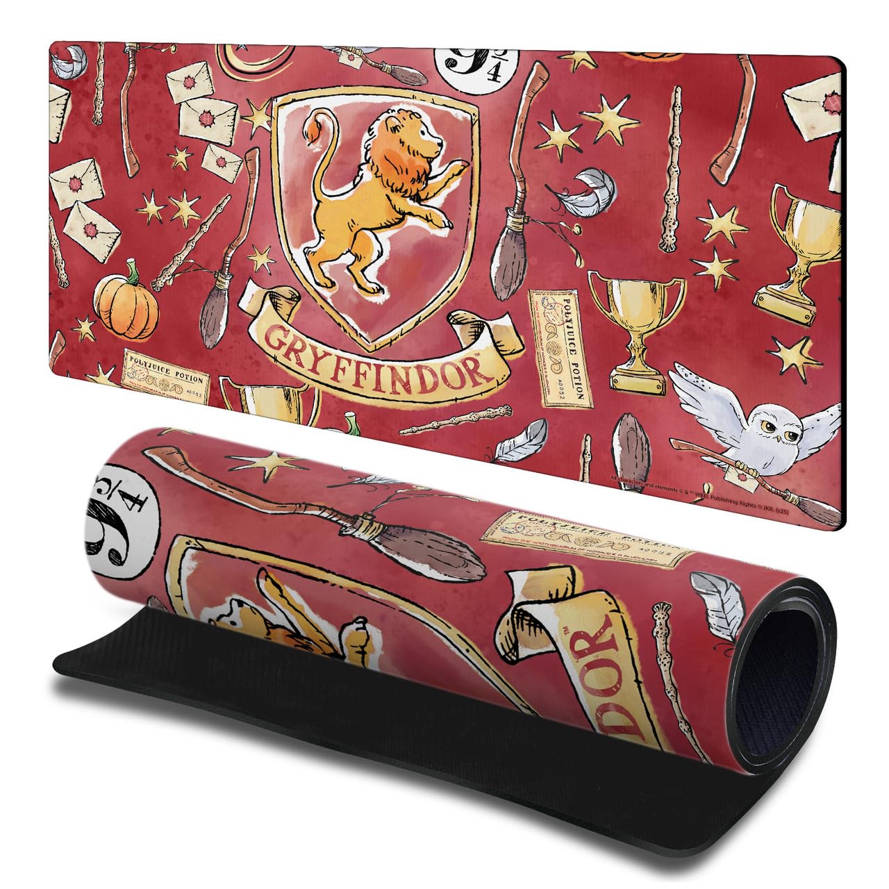 Head Case Designs Officially Licensed Harry Potter Gryffindor Graphics Gaming Office Desk PC Keyboard Mouse Mat Pad 23.62 x 11.81 x 0.12 inches (600 x 300 mm) - L
