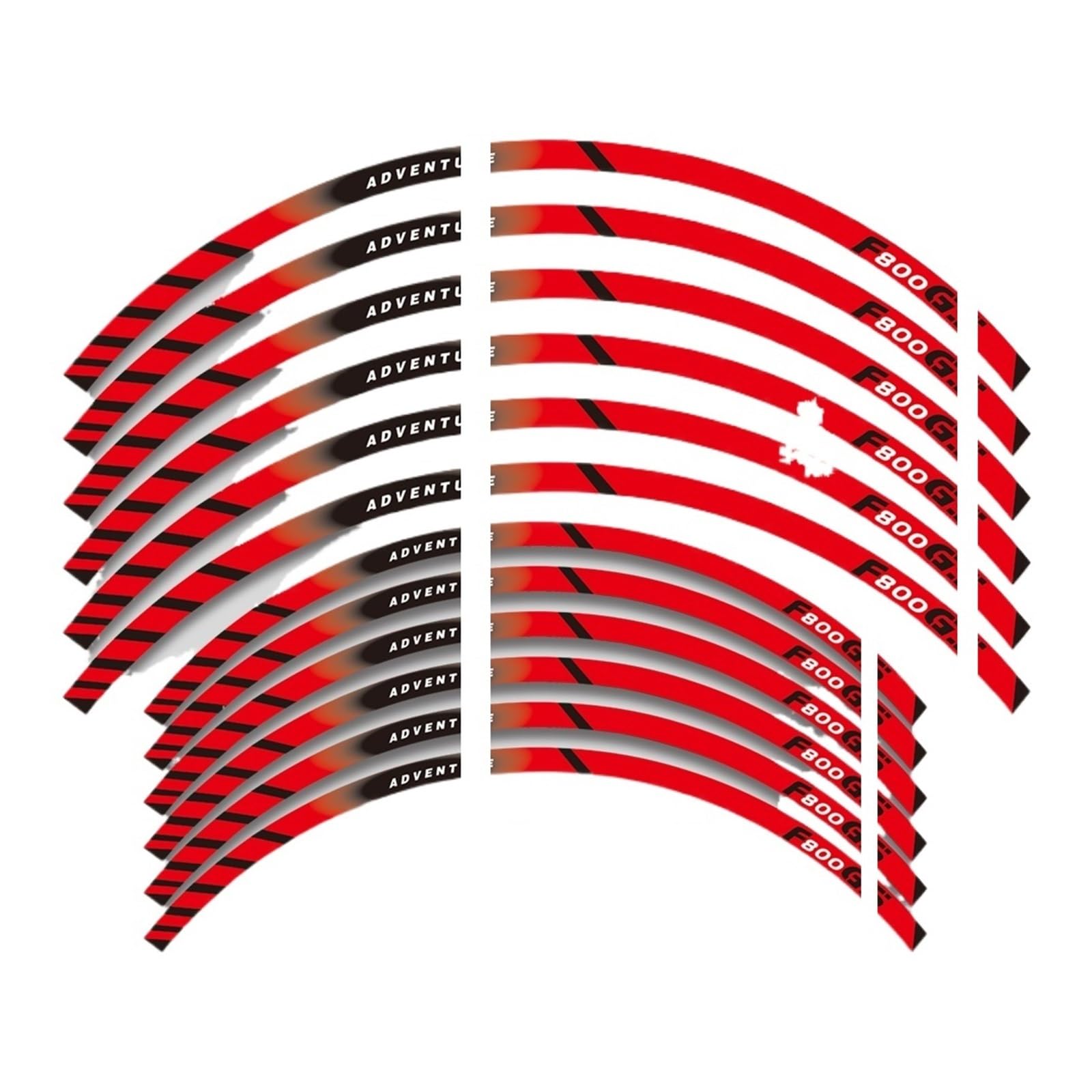 Xhyffss A Red Reflective Sticker For B&Mw F800gs F 800Gs 800 For Gs Motorcycle Wheel Decals Waterproof Reflective Stickers Rim Stripes