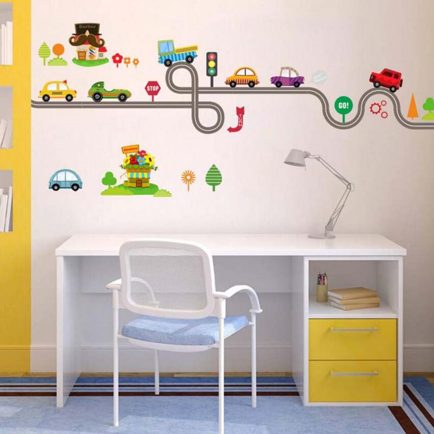 JAAMSO ROYALS Road and Cars Large and The Transports Wall Sticker (30CM x 90CM)-picture-21