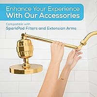 Vista 7 de SparkPod Cabezal de ducha – Lluvia de alta presión – Diseño de lujo de alta calidad – Reemplazo ajustable fácil de limpiar para tus cabezales