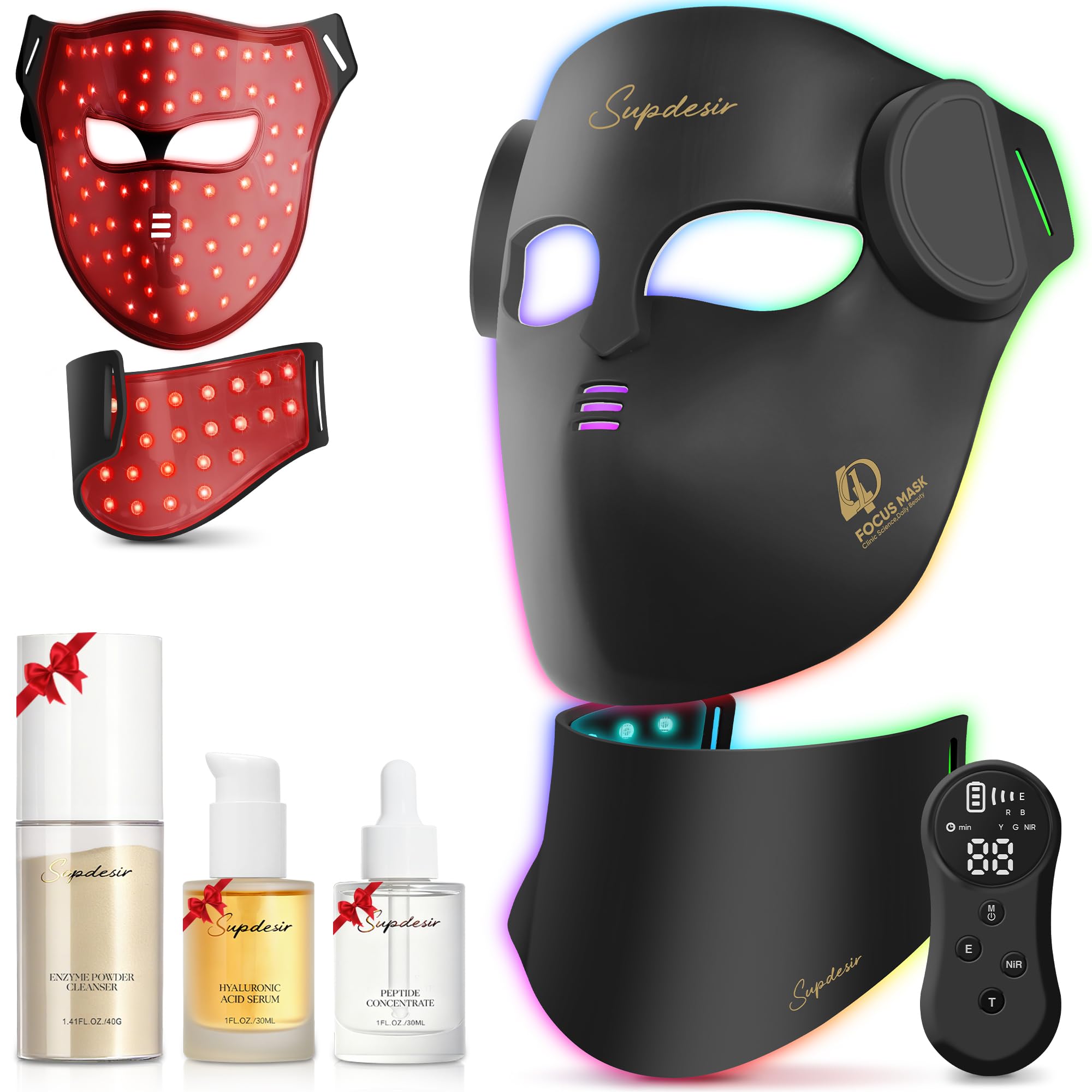 Red Light for Face and Neck 7 Colors Facial Skin Care Tool for Home Use