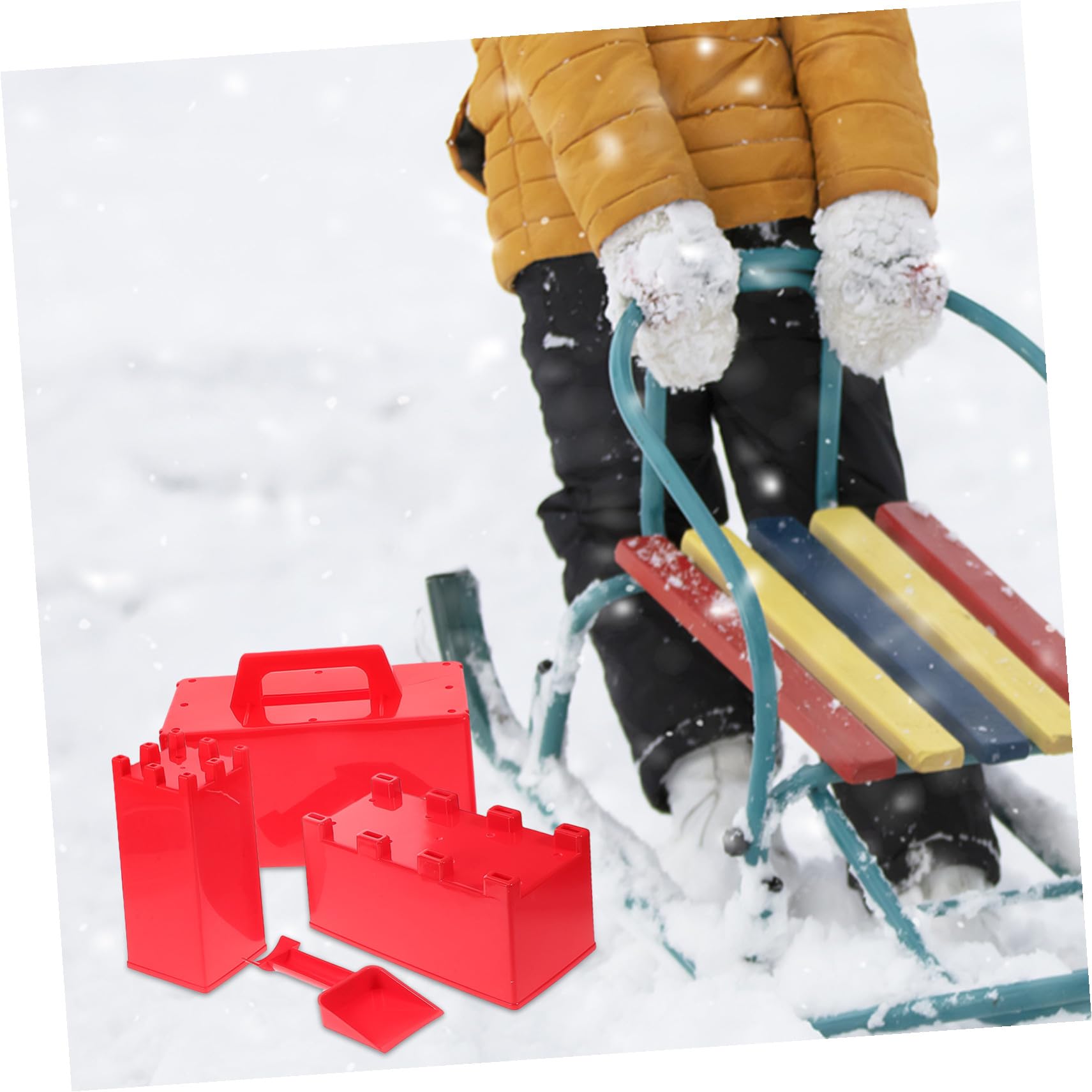 Molde para Construir Nieve para Niños, Pala de Plástico Resistente y Antifrost, Juego de Invierno para Exteriores Que Fomenta la Creatividad y Diversión