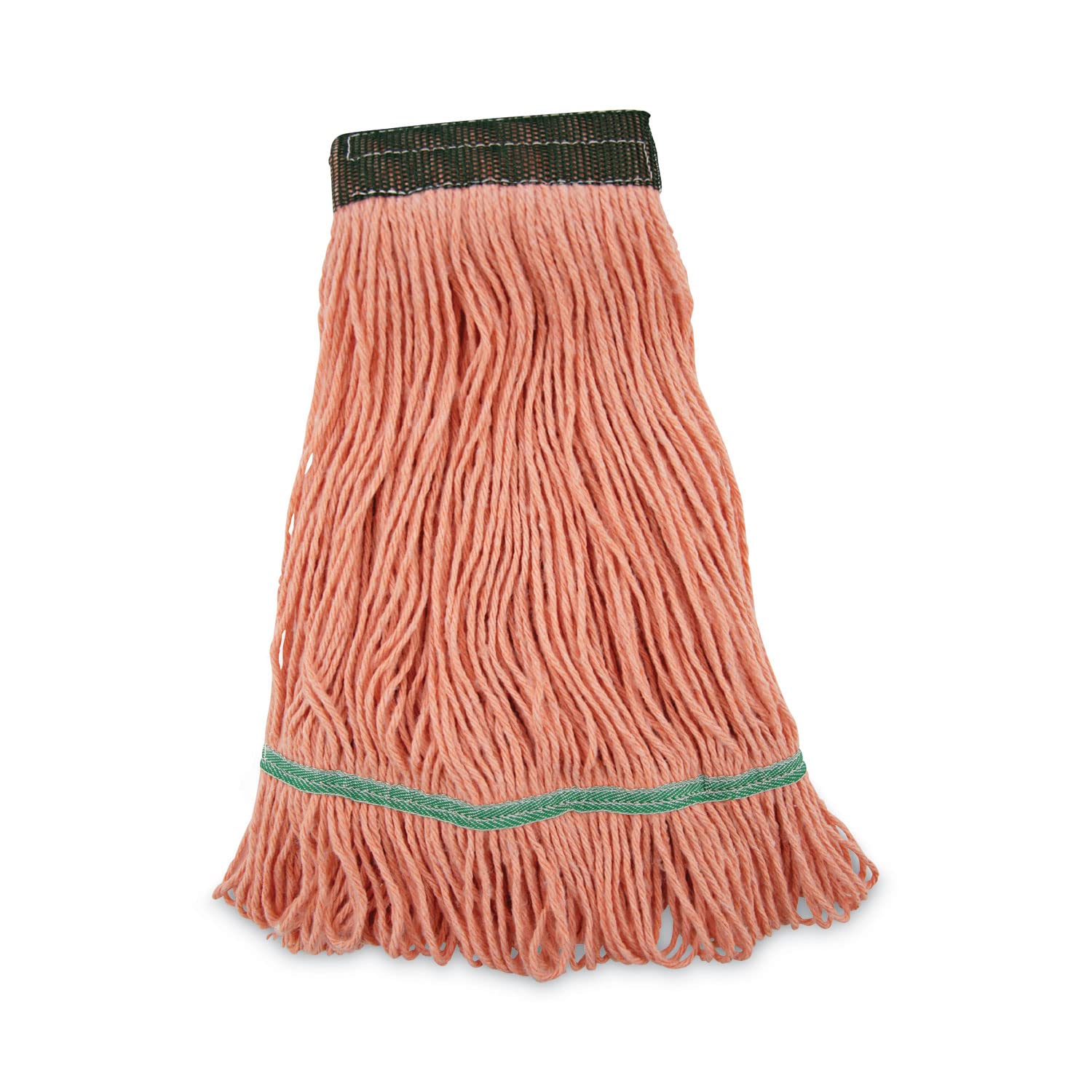 Boardwalk Super Loop Wet Mop Head, Cotton/Synthetic Fiber, 5" Headband, Medium Size, Orange, 12/Carton