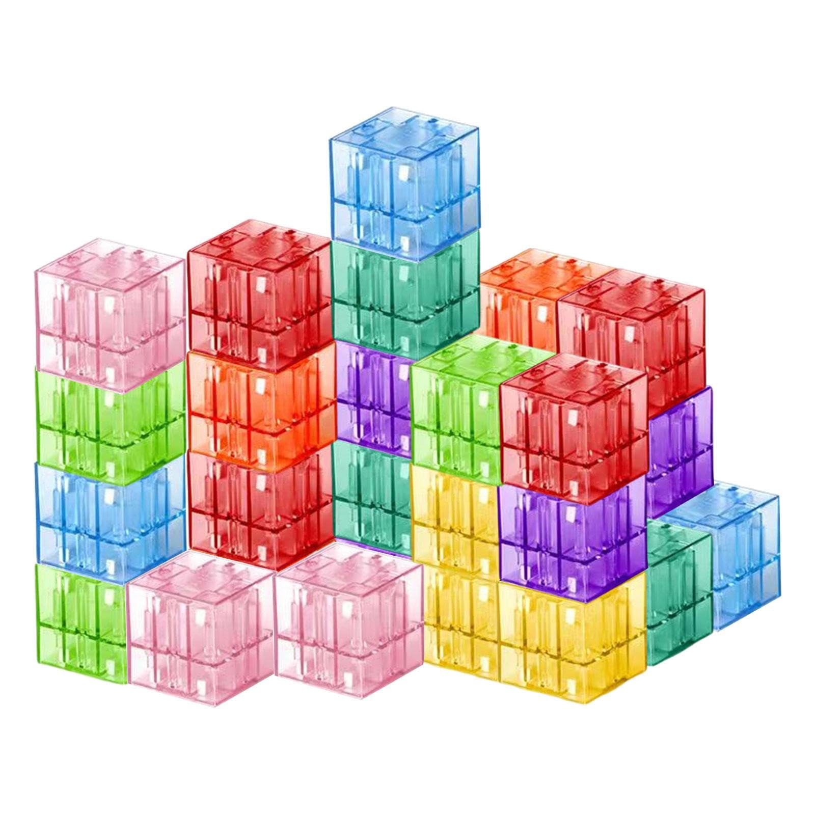 Magnetic Blocks Creativity Transparent for Age 3-5 Kids Birthday Girls Gifts 38pcs | Developmental Baby Toys | Toys for Baby | Baby-image-23