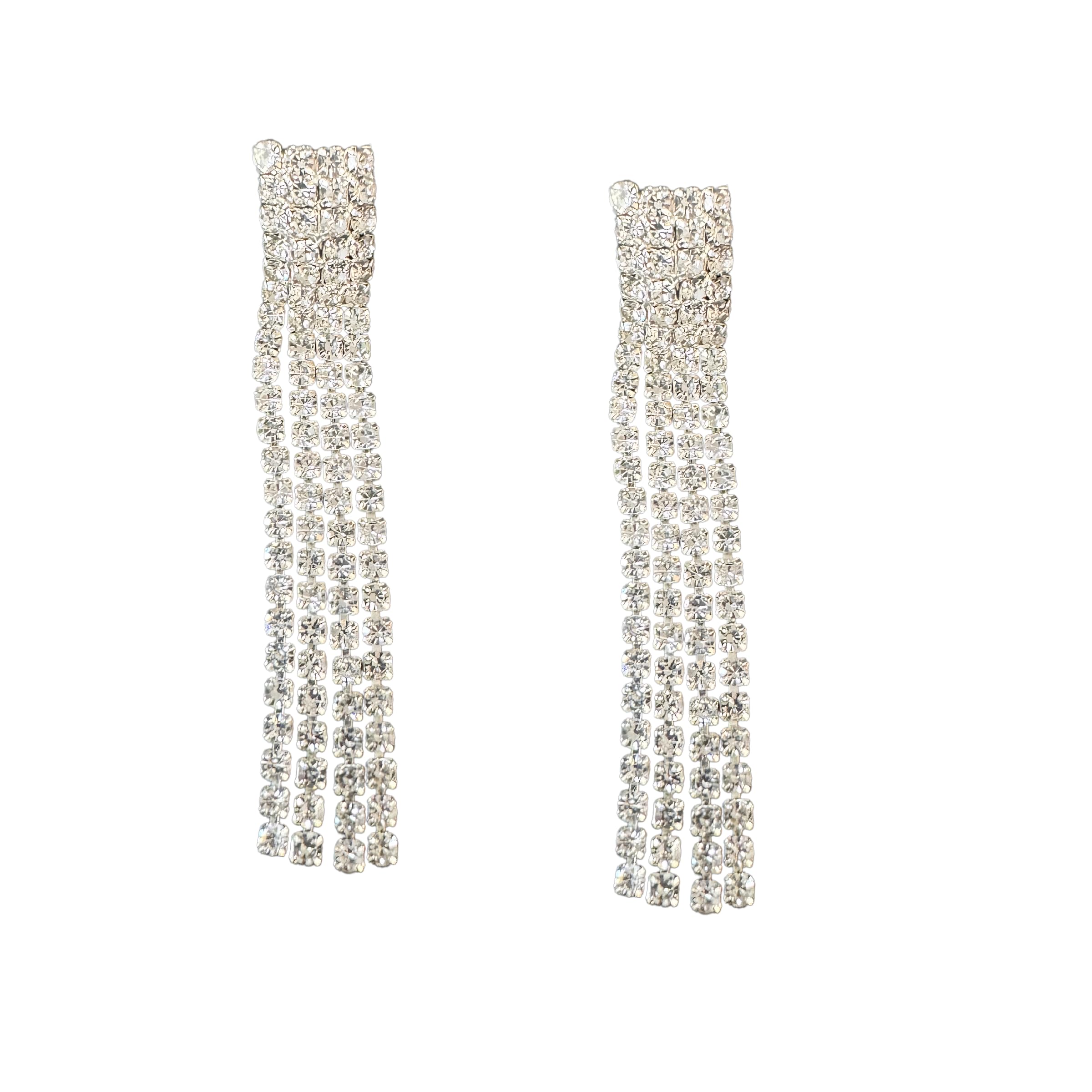 ISHITA COLLECTION American Diamond Silver Long Chain Earrings for Women & Girls | Western Jewelry | Stylish Long Chain Earrings for Parties | Ideal Birthday & Anniversary Gift (Diamond Dangler) (B0DFYR4V8B) Amazon Price History, Amazon Price Tracker