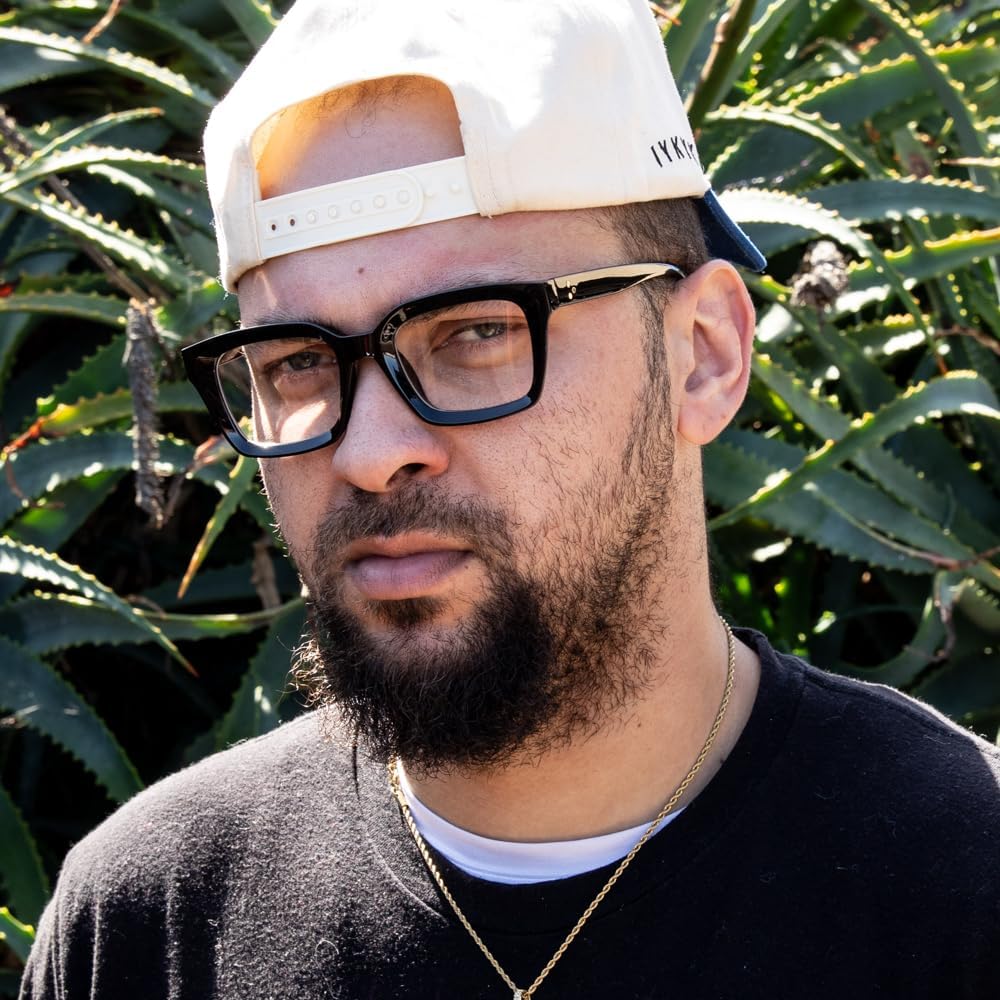 Street Knitted Thick Chunky Square Frame Shades for Men Women Retro Rectangle Trendy Unisex Hip Hop Y2K Retro Simple Designer Glasses Clear Lens Fashion Non-prescription Classic Black Eyeglasses - Image 3