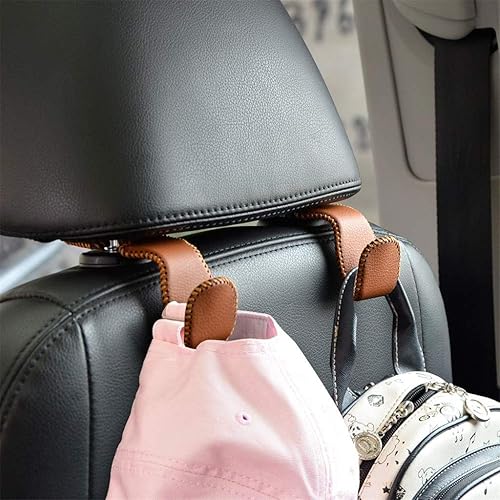 Miniatura 3 de VCOROS Gancho universal para bolso de cuero e acero inoxidable universal para asiento trasero de vehículo, ganchos para colgar reposacabezas para