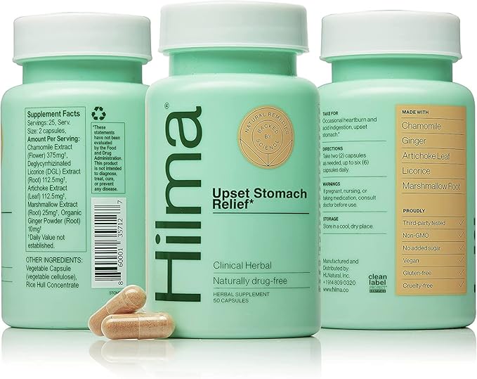 Hilma Heartburn & Indigestion Relief Natural Antacid for