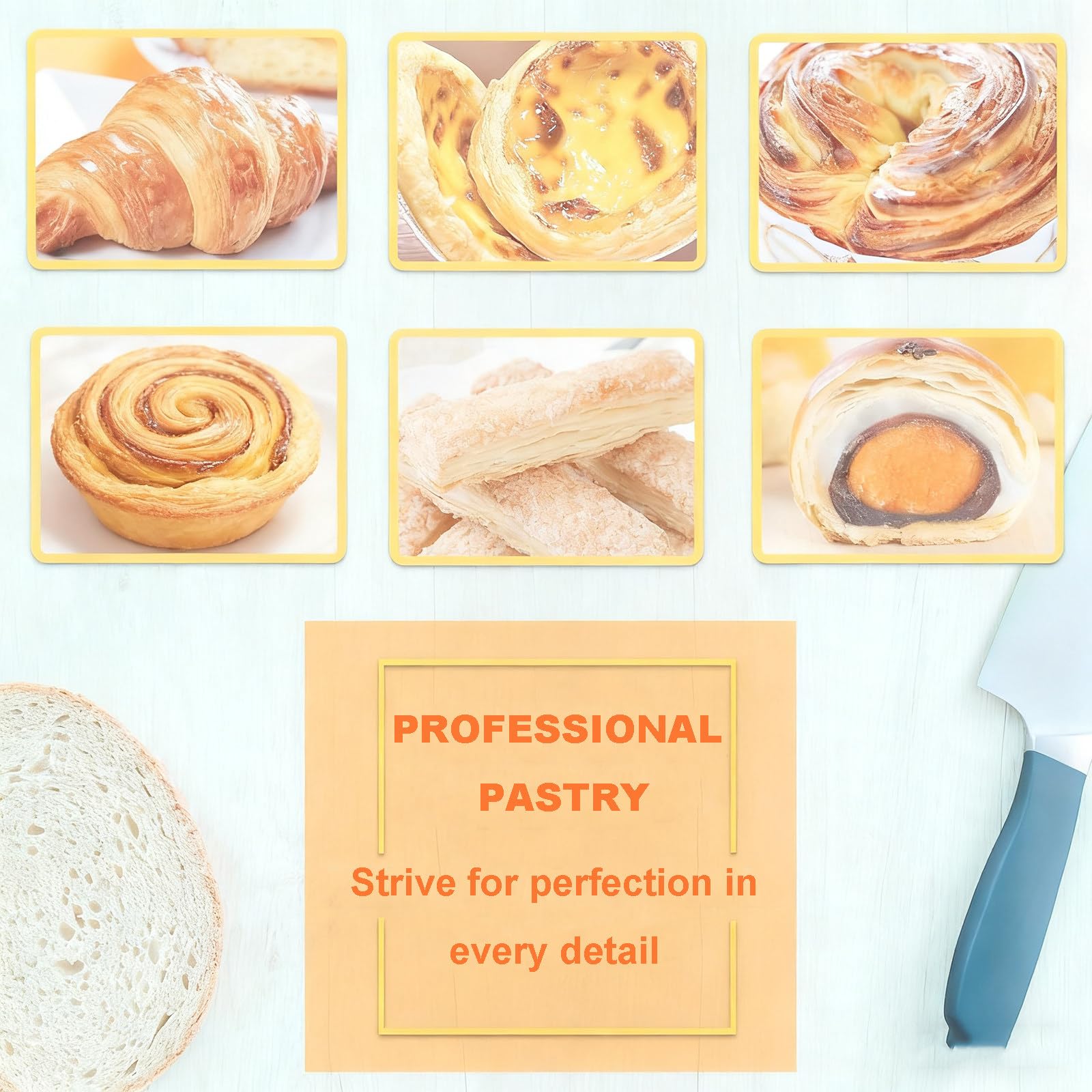 Sfogliatrice Pasticceria Elettrico in Acciaio Inox con Tavola Grande, Macchina per Pasta Sfoglia, Spessore Regolabile, Laminatrice per Pasta per Panetteria, Pizza e Croissant