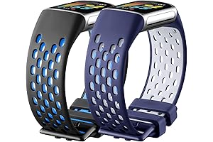 Maledan Breathable Sport Band for Fitbit Charge 5/6, [6.7-8.1 inch]