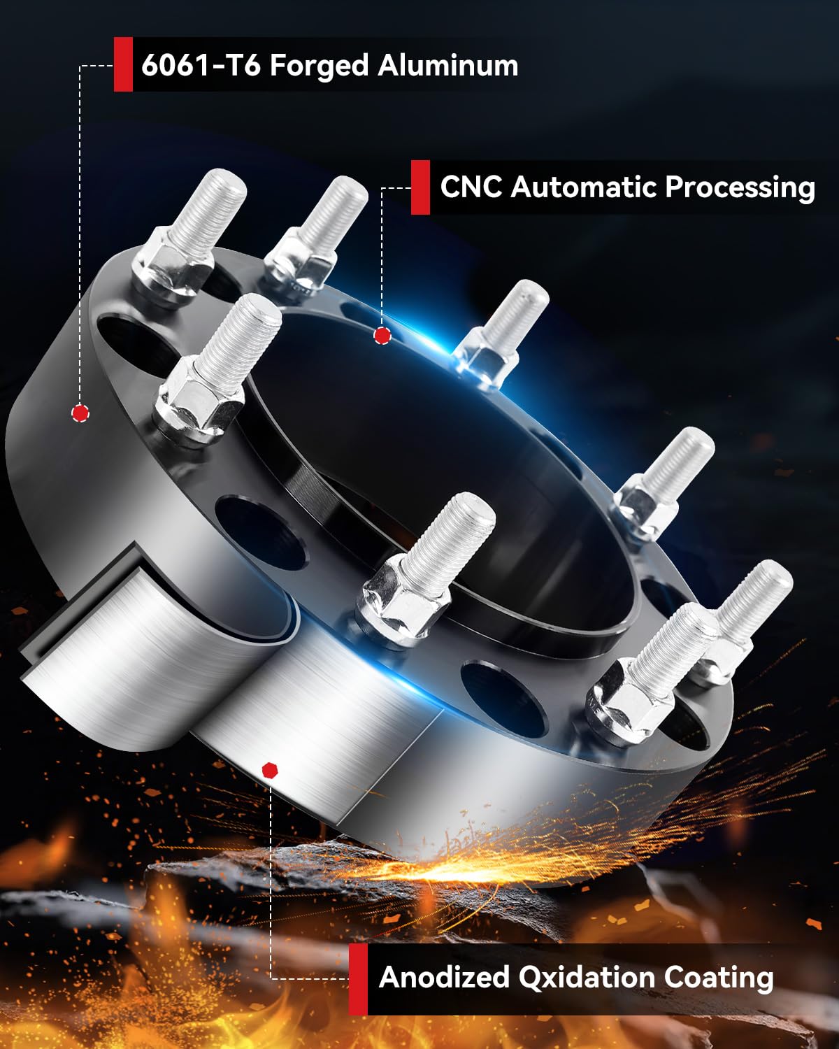 YIZBAP Wheel Spacers - Increase Tire Clearance for Silverado/Sierra -6