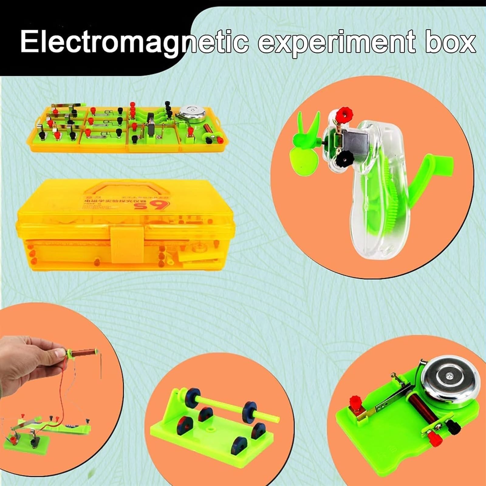Scatola Completa For Esperimenti Di Elettromagnetismo Fisica, Kit Test For Circuiti In Serie E In Parallelo, Apparato Elettrico Staccabile Con Terminali Rapidi A Molla For
