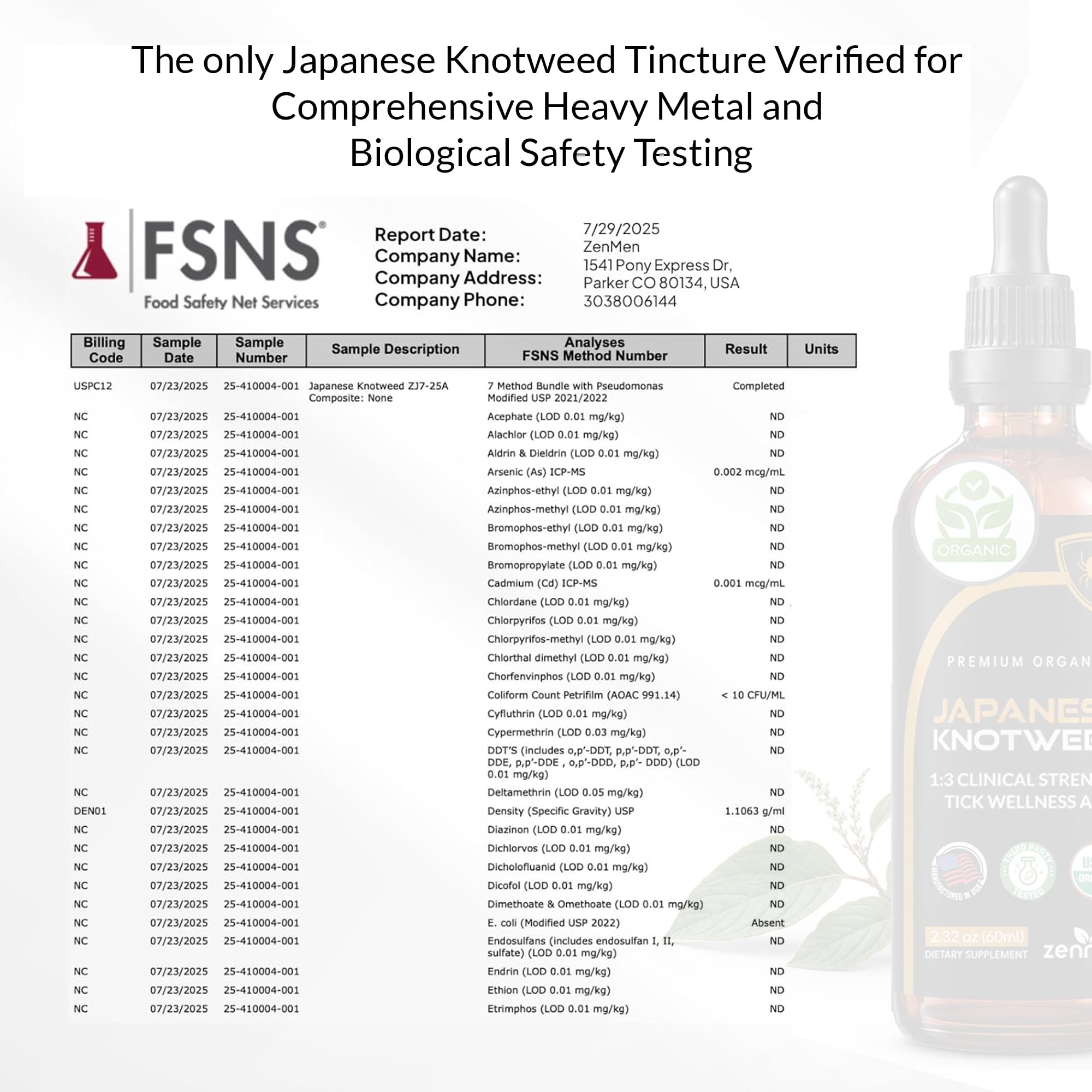Zenmen Japanese Knotweed Premium Resveratrol USDA 3rd Party Tested Tincture 60ml/2.32 Oz - 1:3 Clinical Strength Ratio - Tick Wellness Aid and Immune Support Supplement - Made in The USA — Amazon image 8