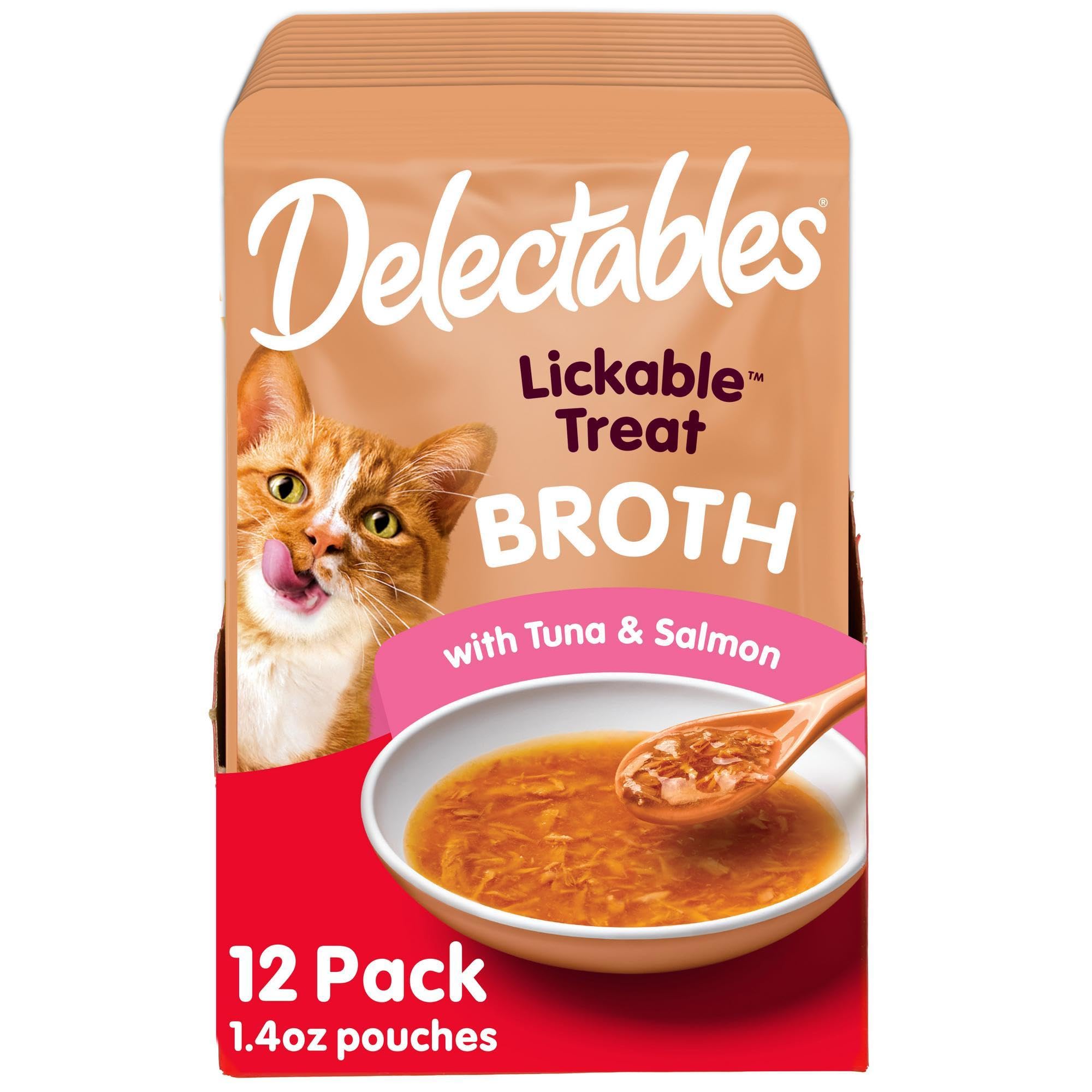 Friandise pour Chat HARTZ Delectables Broth au Thon et Saumon pour une hydratation optimale