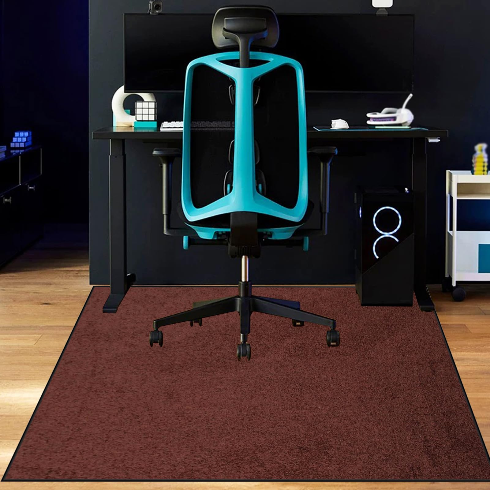 Office Gaming Chair Mat for Hard Floors | Chair Mat for Carpeted Floors Anti-Slip Desk Mat | Computer Gaming Chair Mat for Wooden Floor Protector for Home Office, Carpet Chair Mat 130 x 160 cm