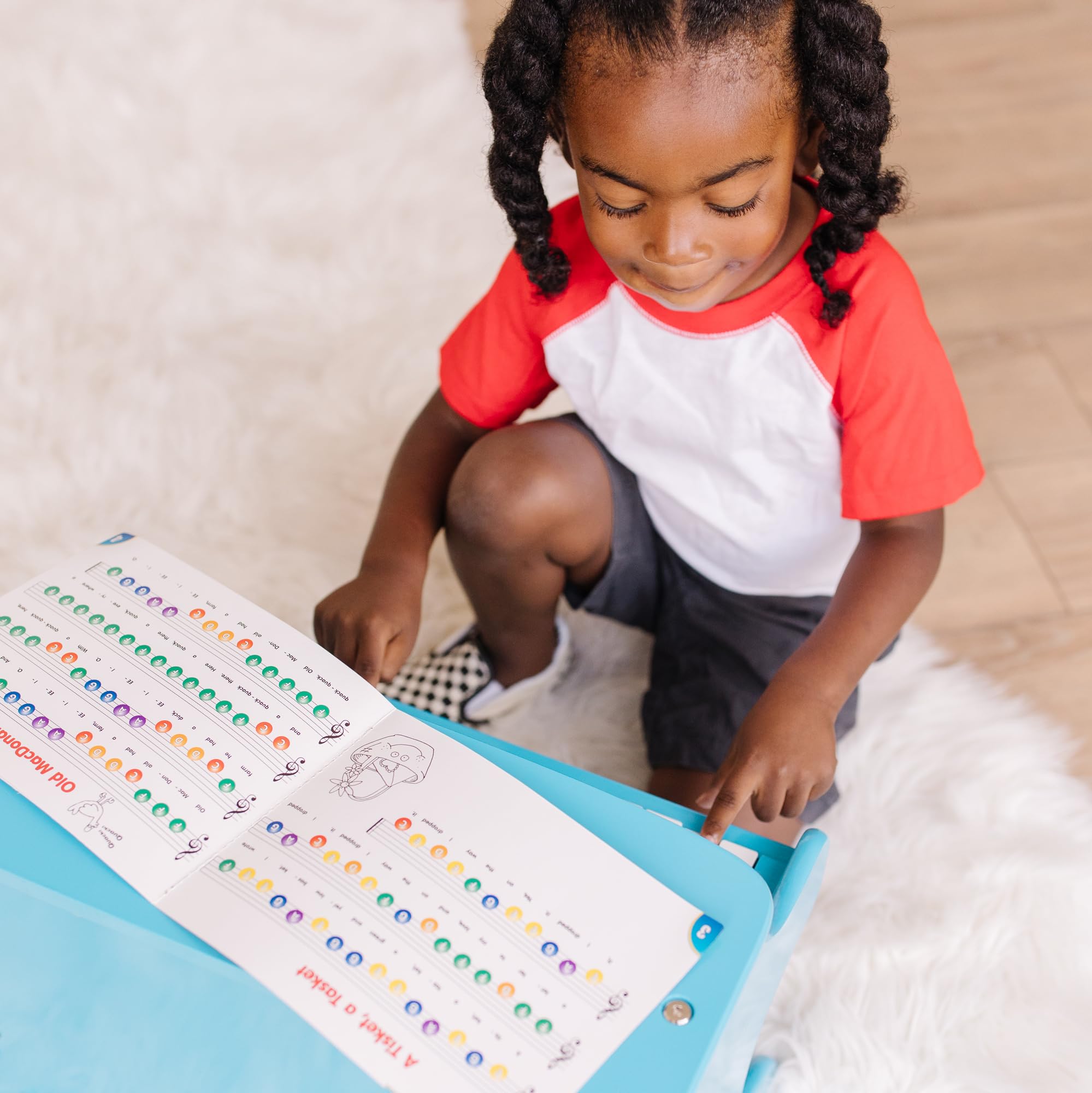 Melissa & Doug Learn-to-Play Piano with 25 Keys and Color-Coded Songbook - Blue product thumbnail 6