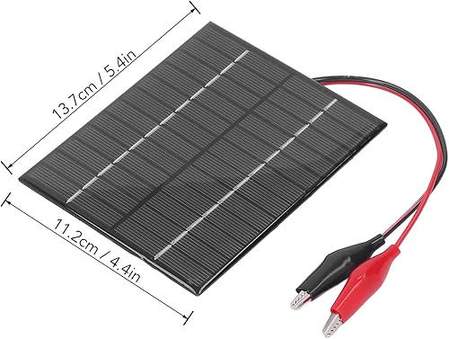 Miniatura 6 de Panel solar de 2 W y 12 V, cargador de panel solar de polisilicio, sólido, resistente al viento y a la nieve para luces solares de césped, luces de