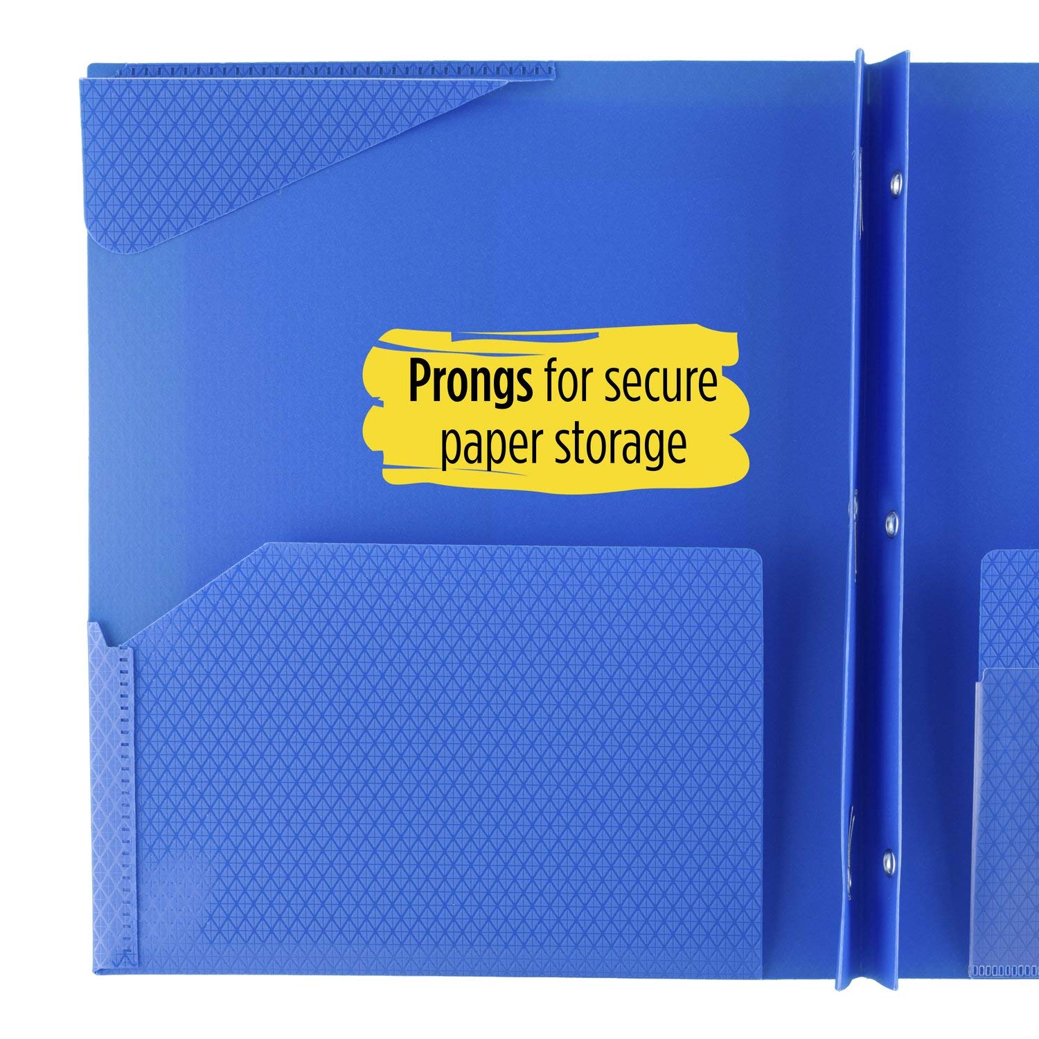Five Star 2Pocket Folder, StayPut Folder, Plastic Colored Folders with Pockets & Prong