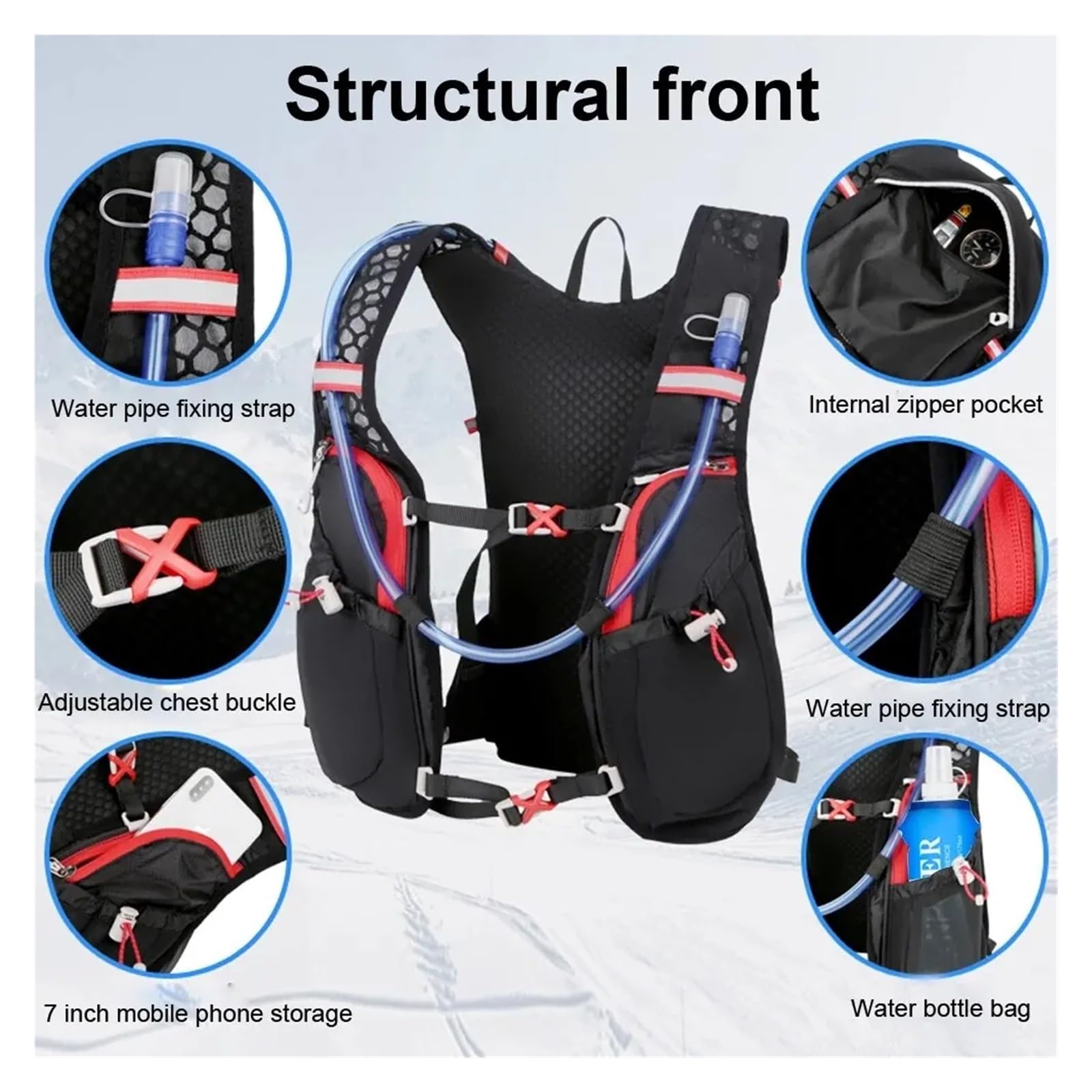 Gilet d'hydratation pour la course à pied – Sac à dos ultra léger pour trail, marathon et cyclisme – Sac à eau essentiel pour l'hydratation pendant l'exercice