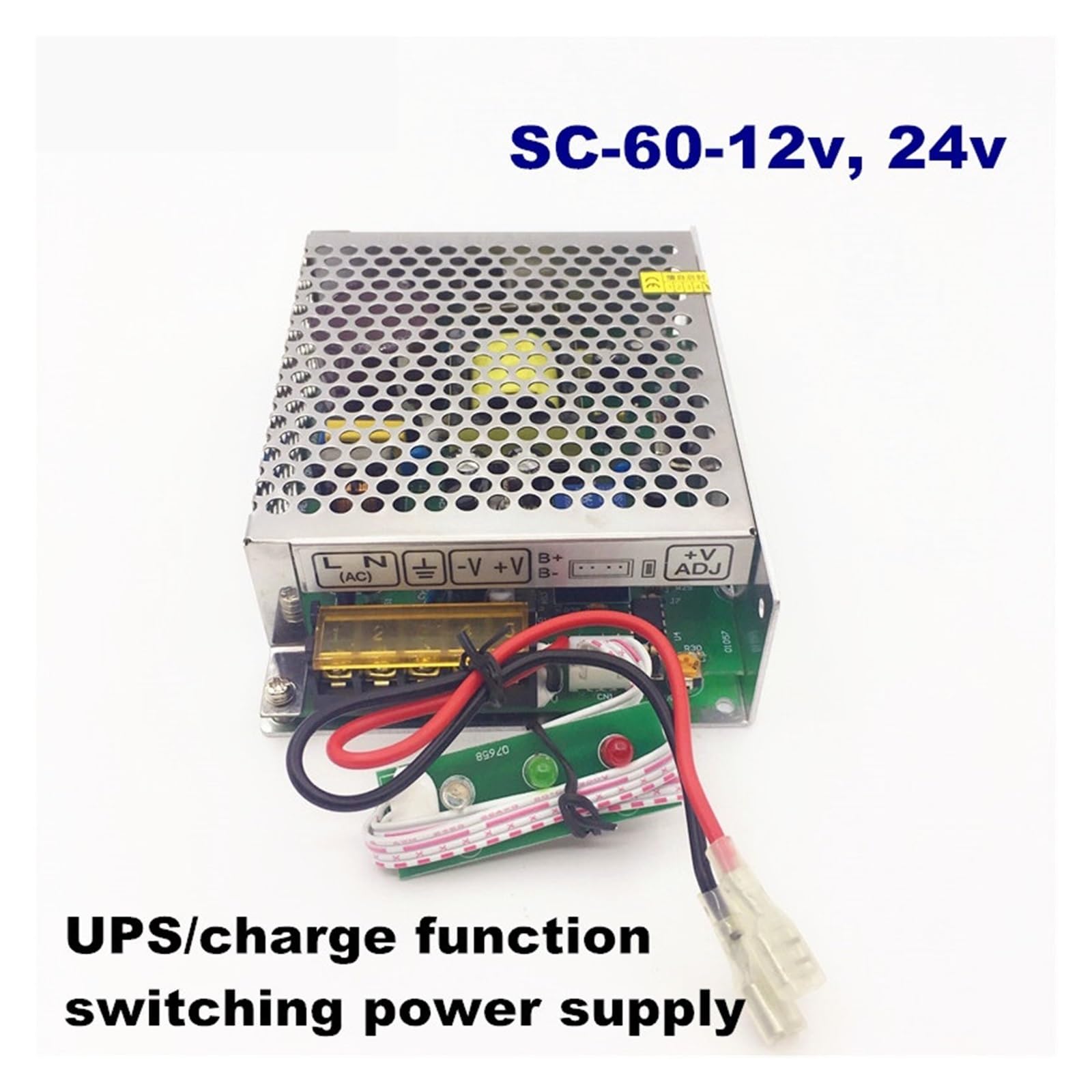 Przełączanie zasilania, Funkcja UPS/ładowania Zasilacz impulsowy SC-35W SC-60W SC-120W SC-180W AC 100-240V do DC 12V 24V Ładowanie akumulatora(SC-60-24 LED)