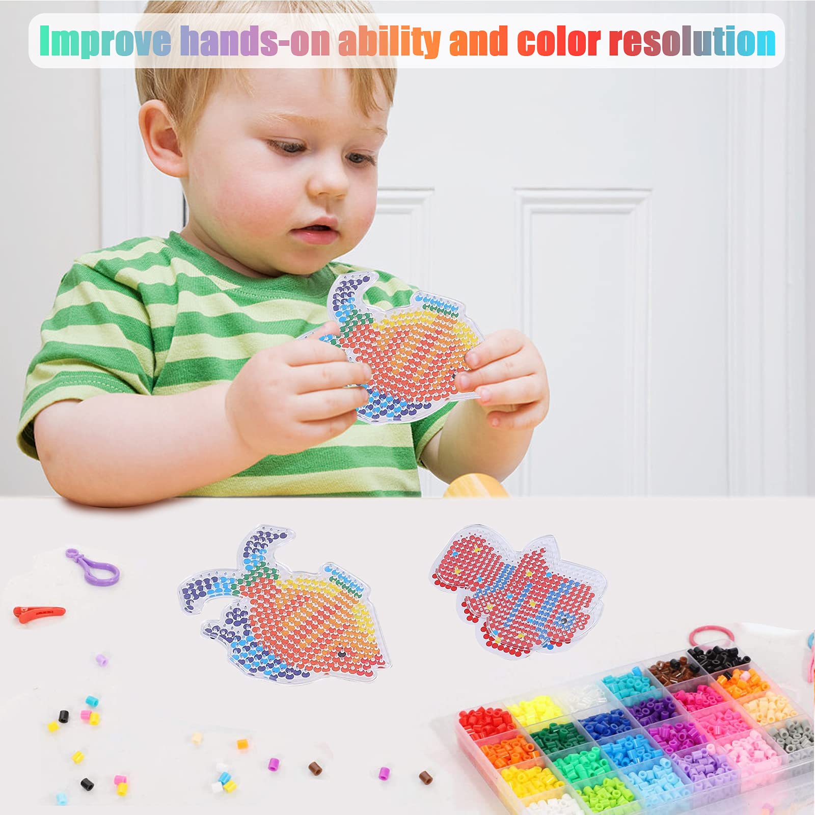Kit Perles à Repasser Animaux 20 Pièces – Plaques Et Accessoires Pour Créations Manuelles Enfants Et Adultes