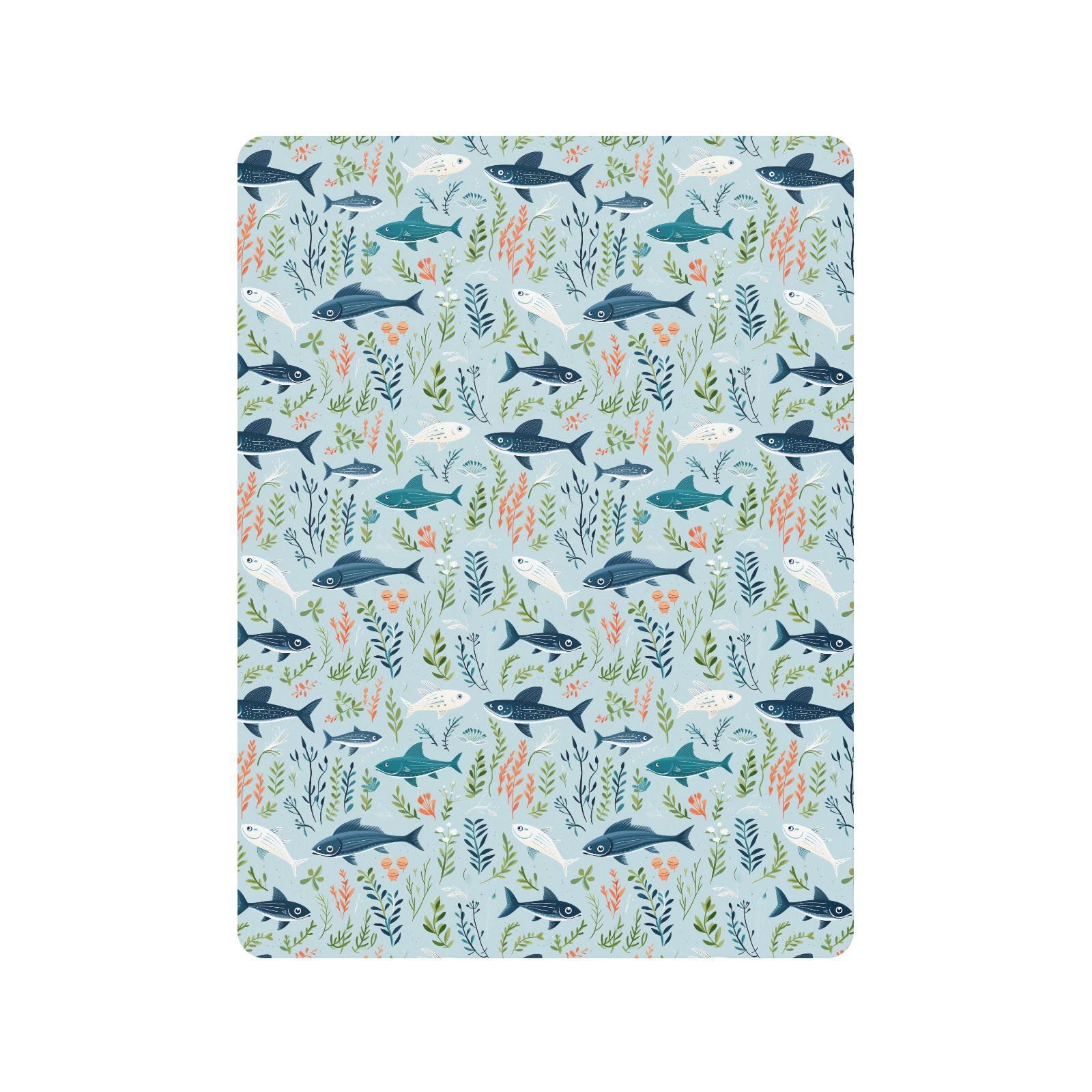 Spannbetttuch für Babybett, Motiv: Meeresalgen, für Jungen und Mädchen, weich, Standard-Matratze, 71,1 x 132,1 cm