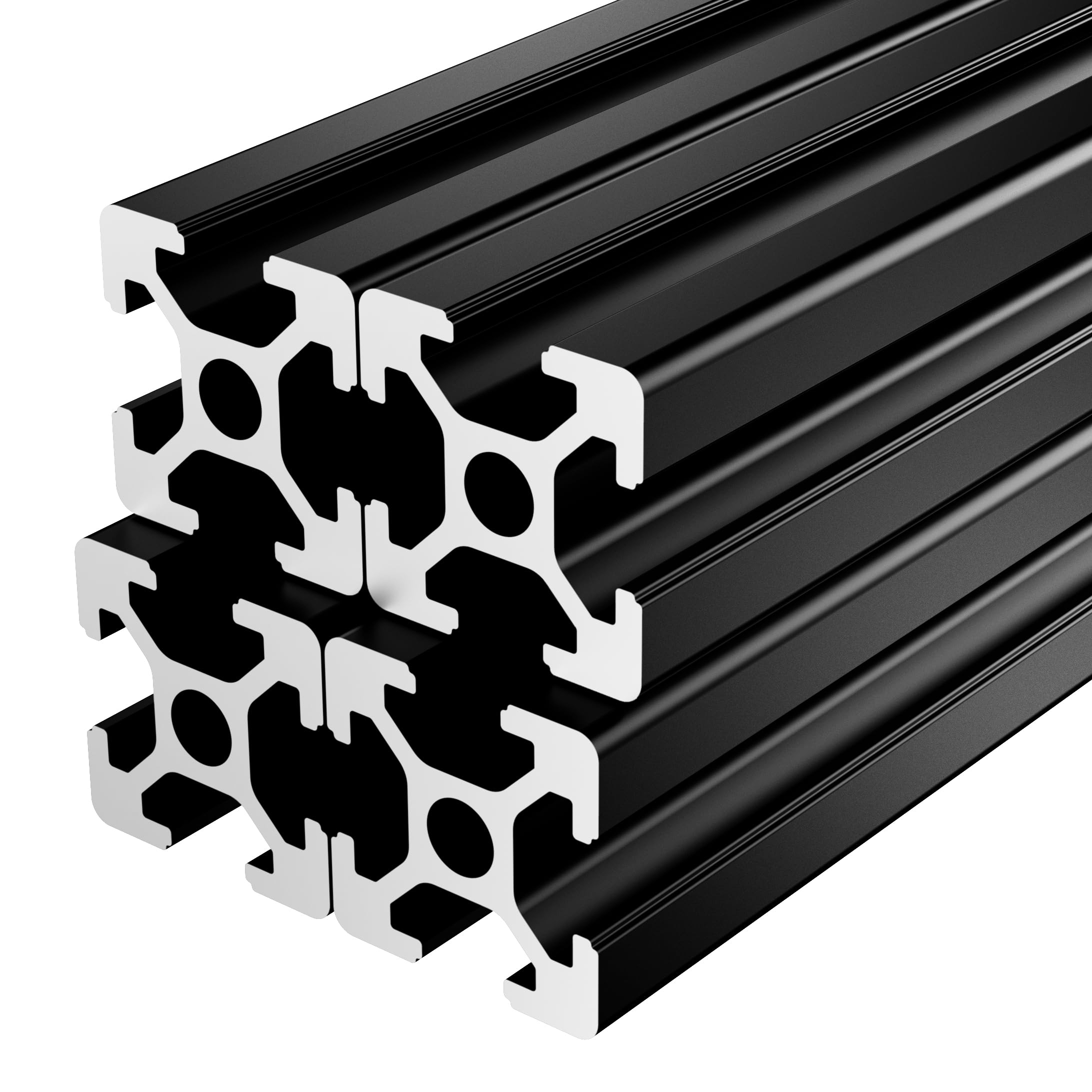 10pcs 1000mm T Slot 2020 Aluminum Extrusion European Standard Anodized Linear Rail for 3D Printer Parts and CNC DIY Black (39.4inch) — Amazon image 10