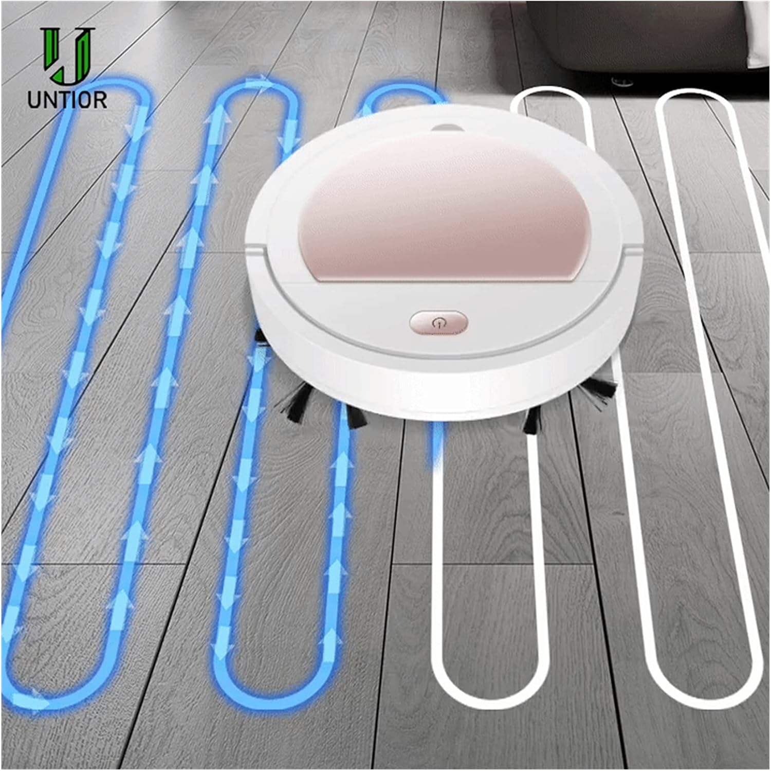 Robot Vacuum Cleaner Multifunctional Robot Vacuum Cleaner Rechargeable Dry Wet Mop Sweeping Vacuum Cleaner Suction Home Floor Clean Cleans Hard Floor to Carpet (Color : White) (White)