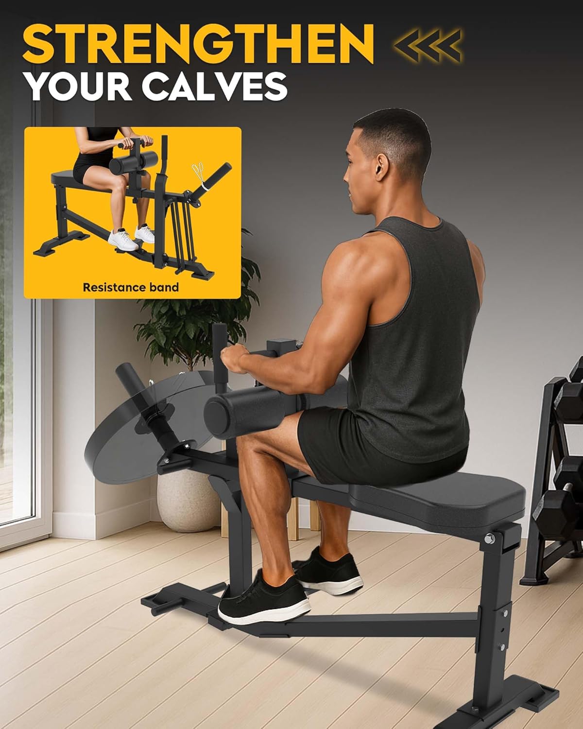 Seated Calf Raise Calf Stretch Band Calf Muscles Seated Calf