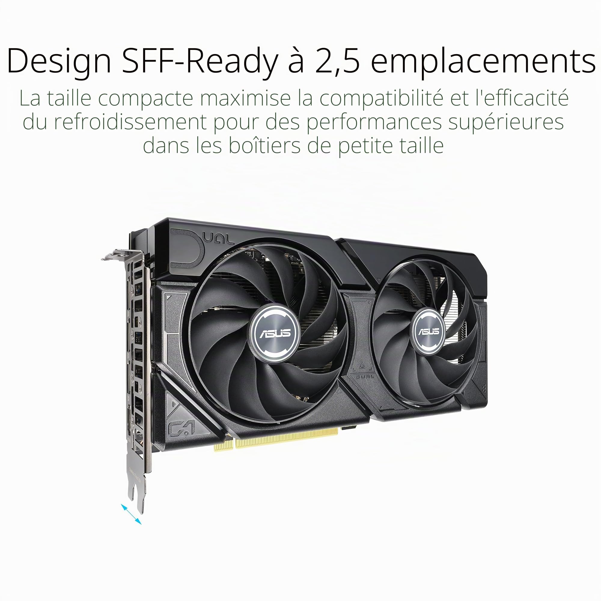 ASUS Dual GeForce RTX 4070 Evo OC Edition Carte Graphique de Gaming 12 Go GDDR6 (Nvidia GeForce RTX4070 DLSS 3, 475 AI Tops, PCIe 4.0, 1 x HDMI 2.1a, 3 x DisplayPort 1.4a, DUAL-RTX4070-O12GD6-EVO)