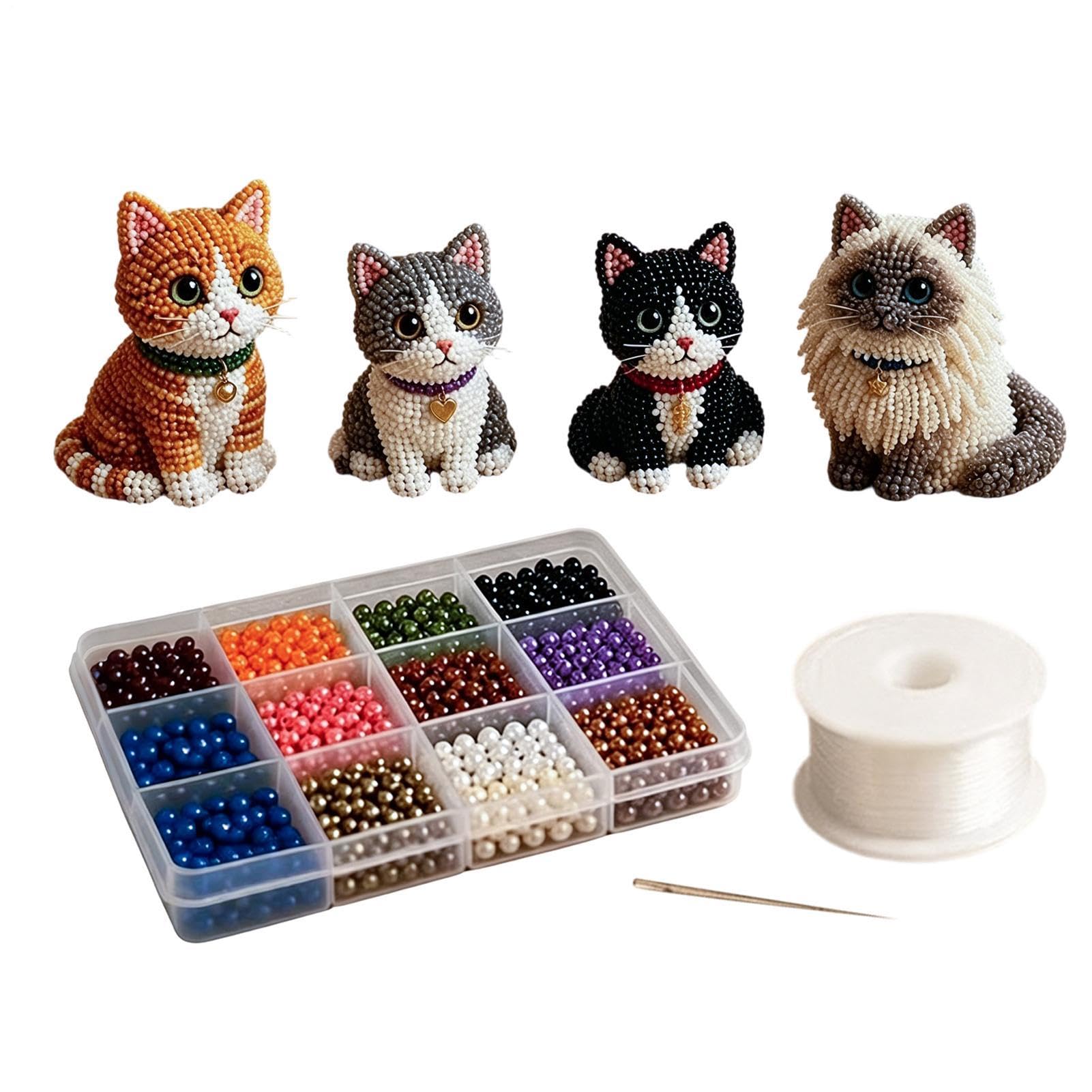 Kit de cuentas de gato tridimensional un detalle ideal para las vacaciones y el hogar 8