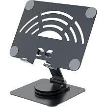 Tablet Stand.360  Rotation Adjustable Tablet Holder,Foldable Aluminum Desktop Stand Dock with Anti-Slip Pads for iPad, iPhone, Samsung Galaxy Tab A8/S7, Nexus etc 4-13"