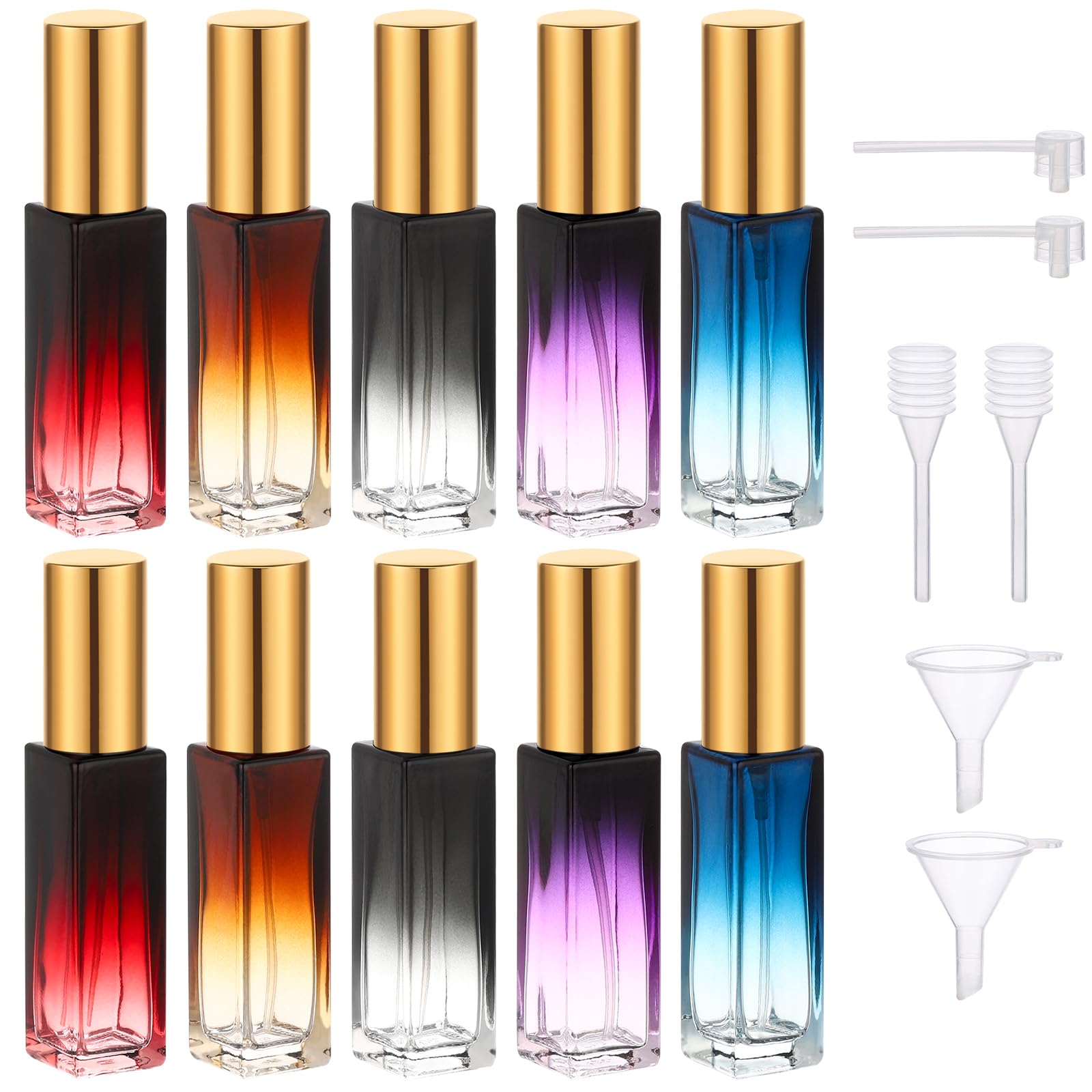 Segbeauty Atomizador Perfume Recargable, 5 Piezas 10ml Portátil Contenedor de Perfume de Viaje, Adecuadas para la Aviación, Viajes Accesorios (Azul Semitranslúcido) — view 12