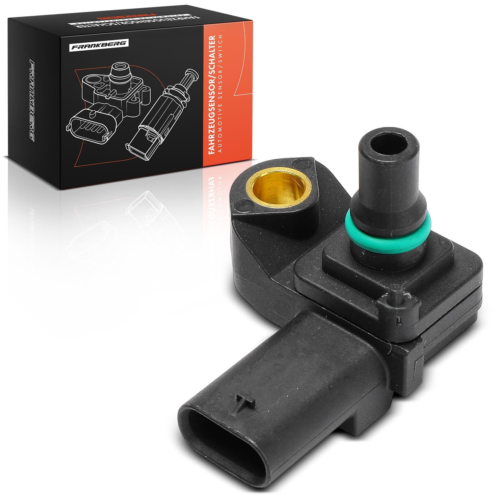 Frankberg Sensore pressione differenziale Pressione gas di scarico 3-Poli Compatibile con X3 F25 Serie 3 Touring F31 Serie 5 Touring F11 X1 E84 X3 E83 Replace# 7804742