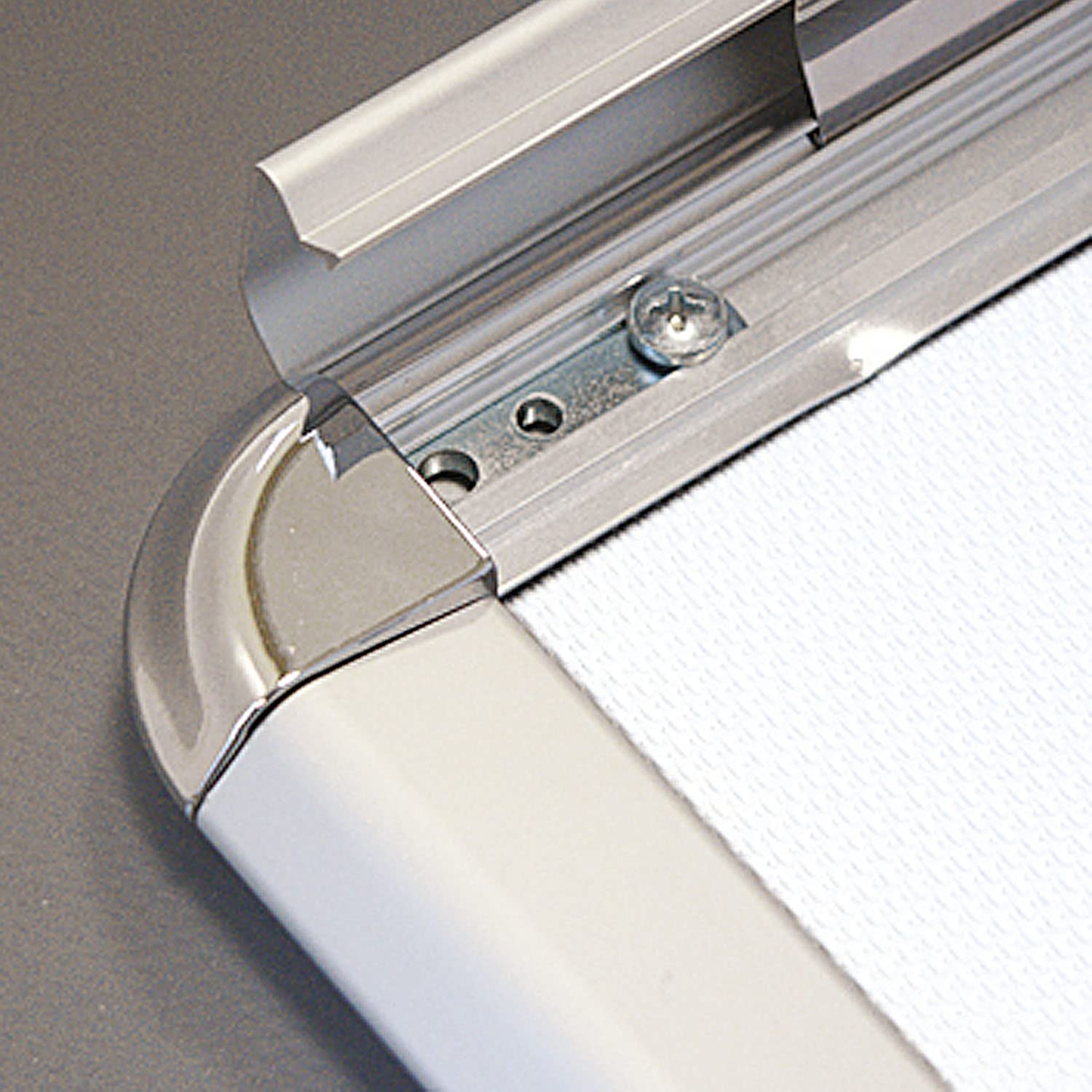 DisplayLager, Calidad danesa – Paquete ahorro de 5 unidades, color plateado, DIN A1 Rondo, marco plegable con perfil de aluminio de 25 mm, cristal protector antirreflectante, material de fijación