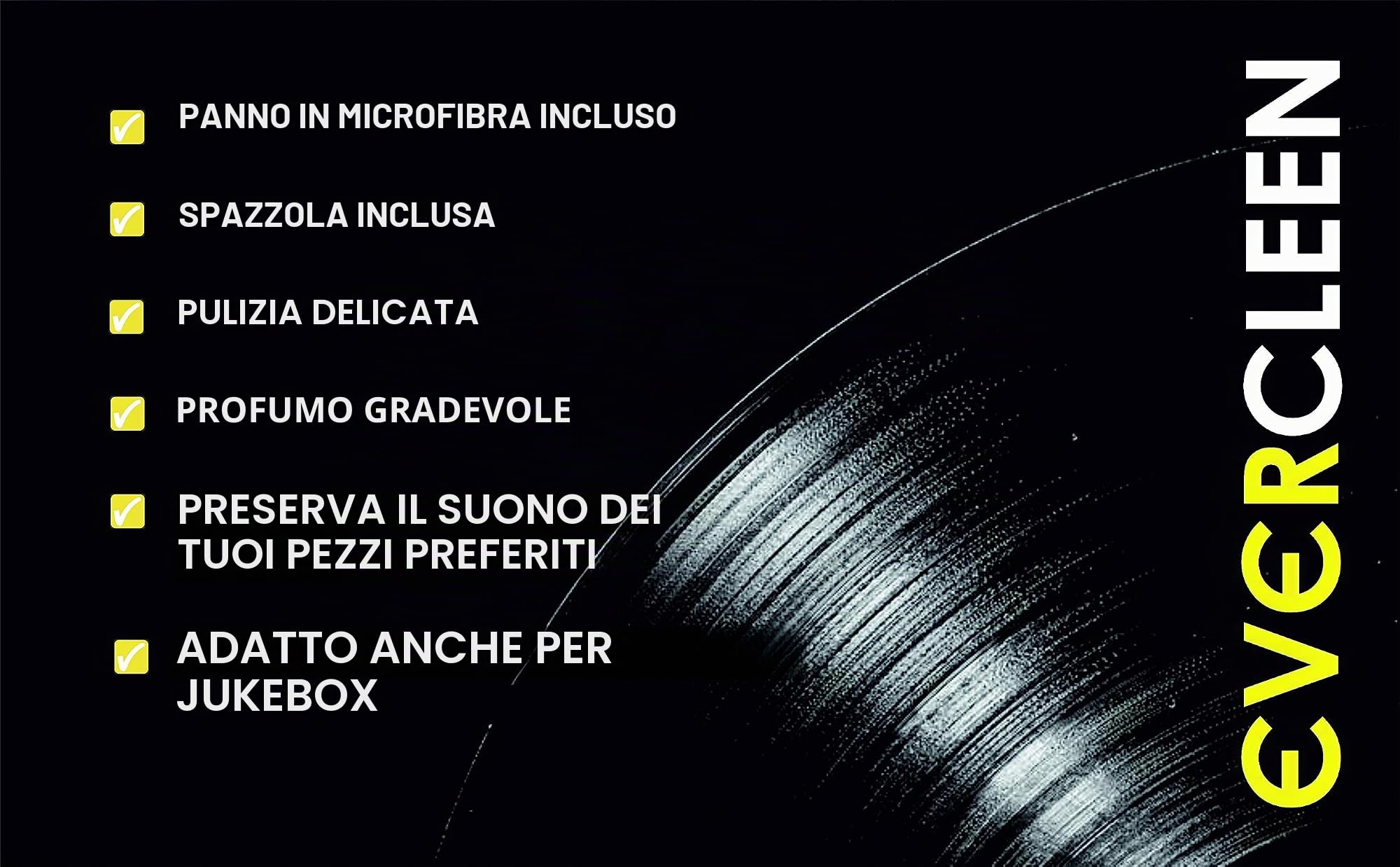 Kit per la pulizia dei dischi in vinile, set da 6 pezzi, 3 soluzioni per la pulizia del vinile da 500 ml + 3 panni in microfibra, il miglior detergente per vinili, ecologico, vegano