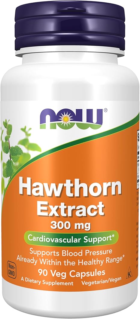NOW Supplements, Hawthorn Extract 300 mg, Cardiovascular Support*, 90 Veg Capsules
