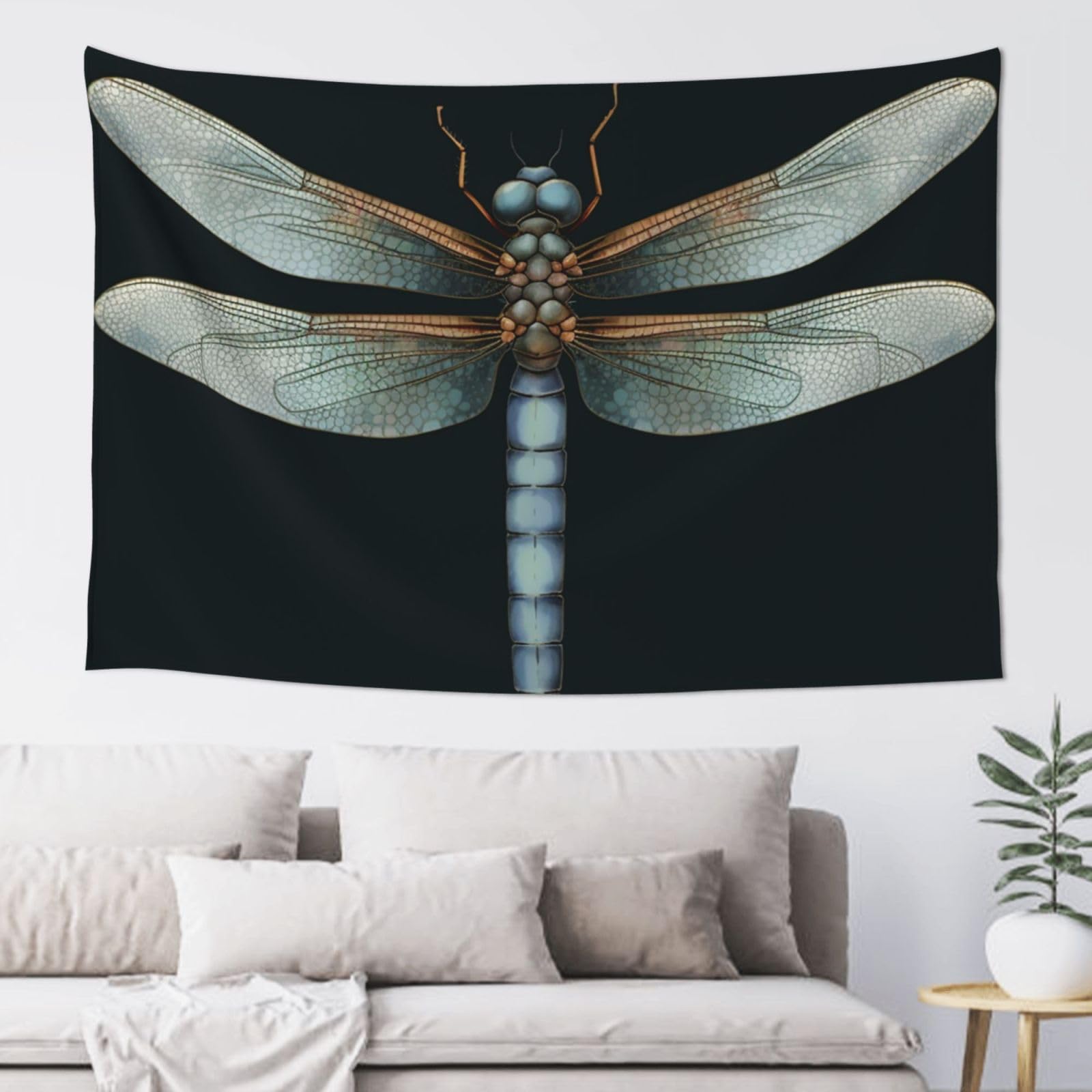 FodPand Dragonfly Tapestry for Bedroom Aesthetic, Wall Hanging Tapestries Art Decor Backdrop Wall Tapestry for Dorm Living Room Funny Poster Party Banner Background 40" X 60"
