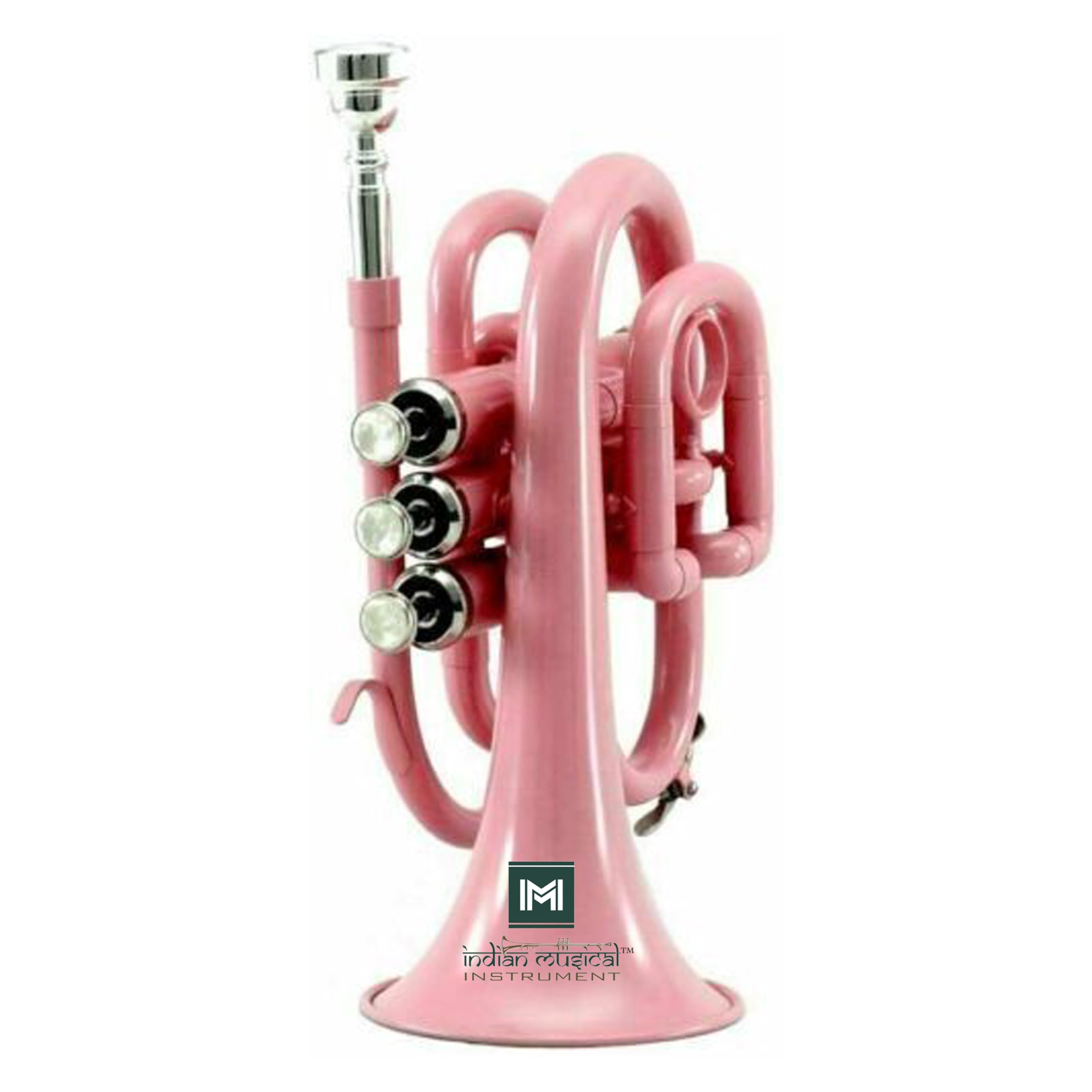 Tromba tascabile in Sib con bocchino e custodia per il trasporto, colore oro rosa